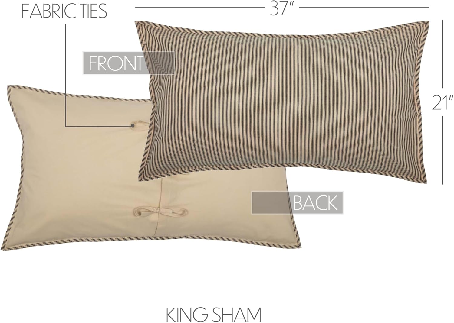 VHC Brands Sawyer Mill Charcoal 5 Piece Quilt Set