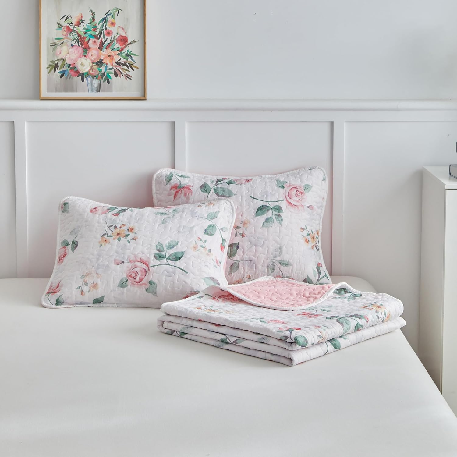 UOZZI BEDDING Reversible Quilt Set California King