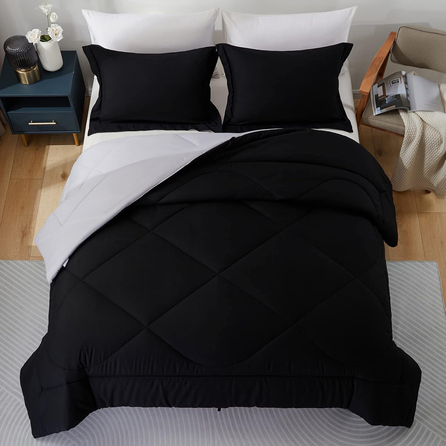 Kanak 3-Piece Down Alternative Comforter Set Full XL