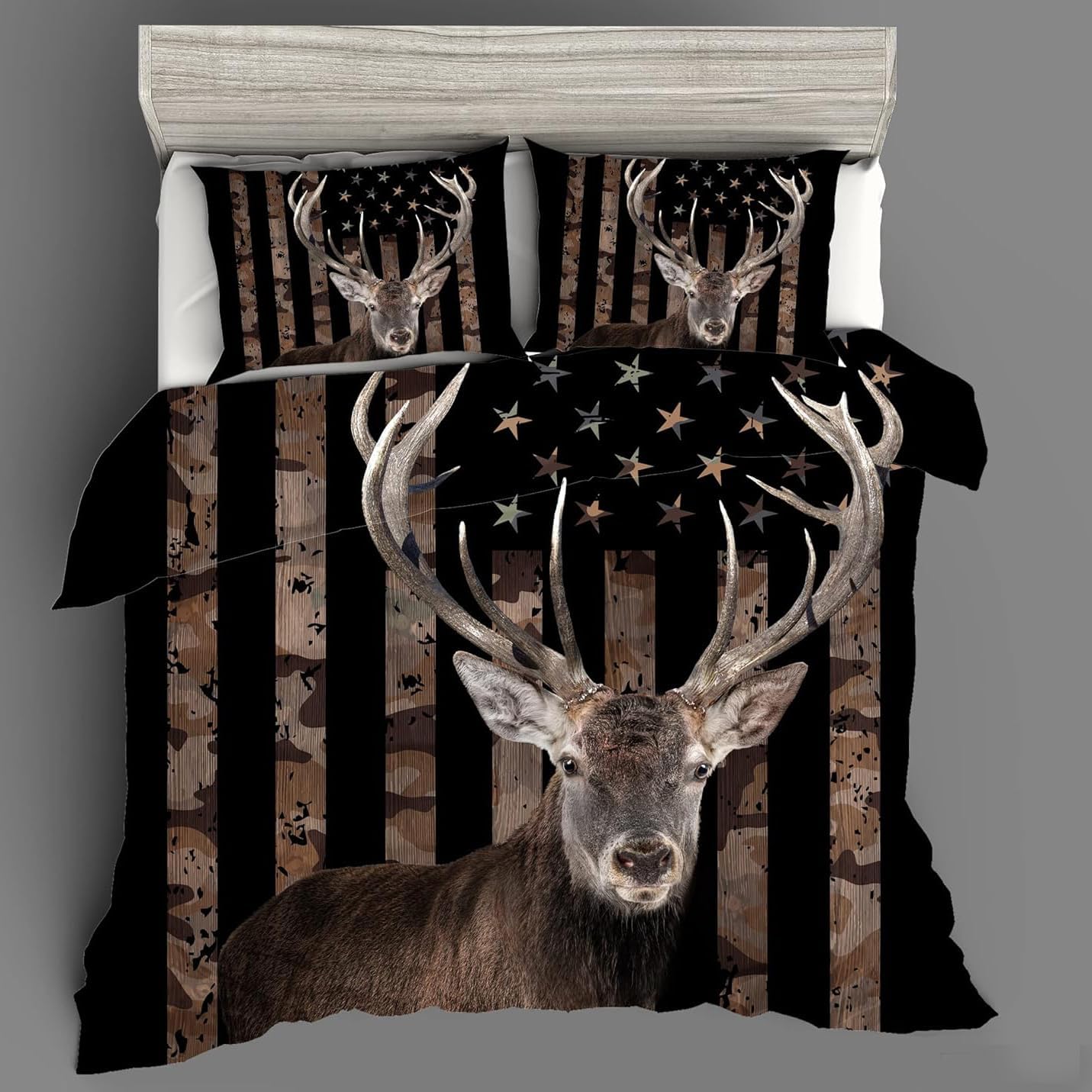 Bedbay California King Comforter Set 4 Pcs with Flag Design