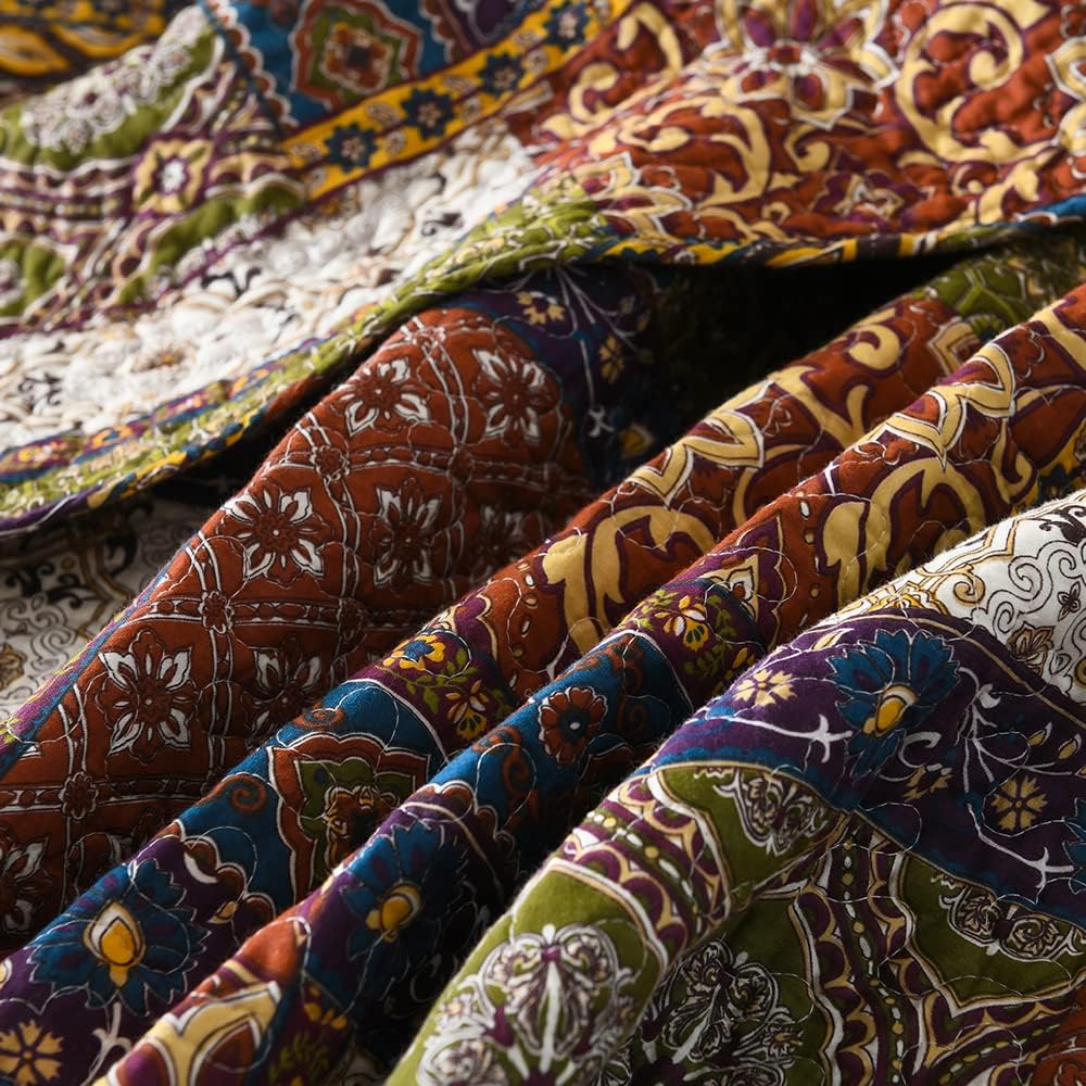 VISIMISI Cotton Reversible Quilt Set King Size