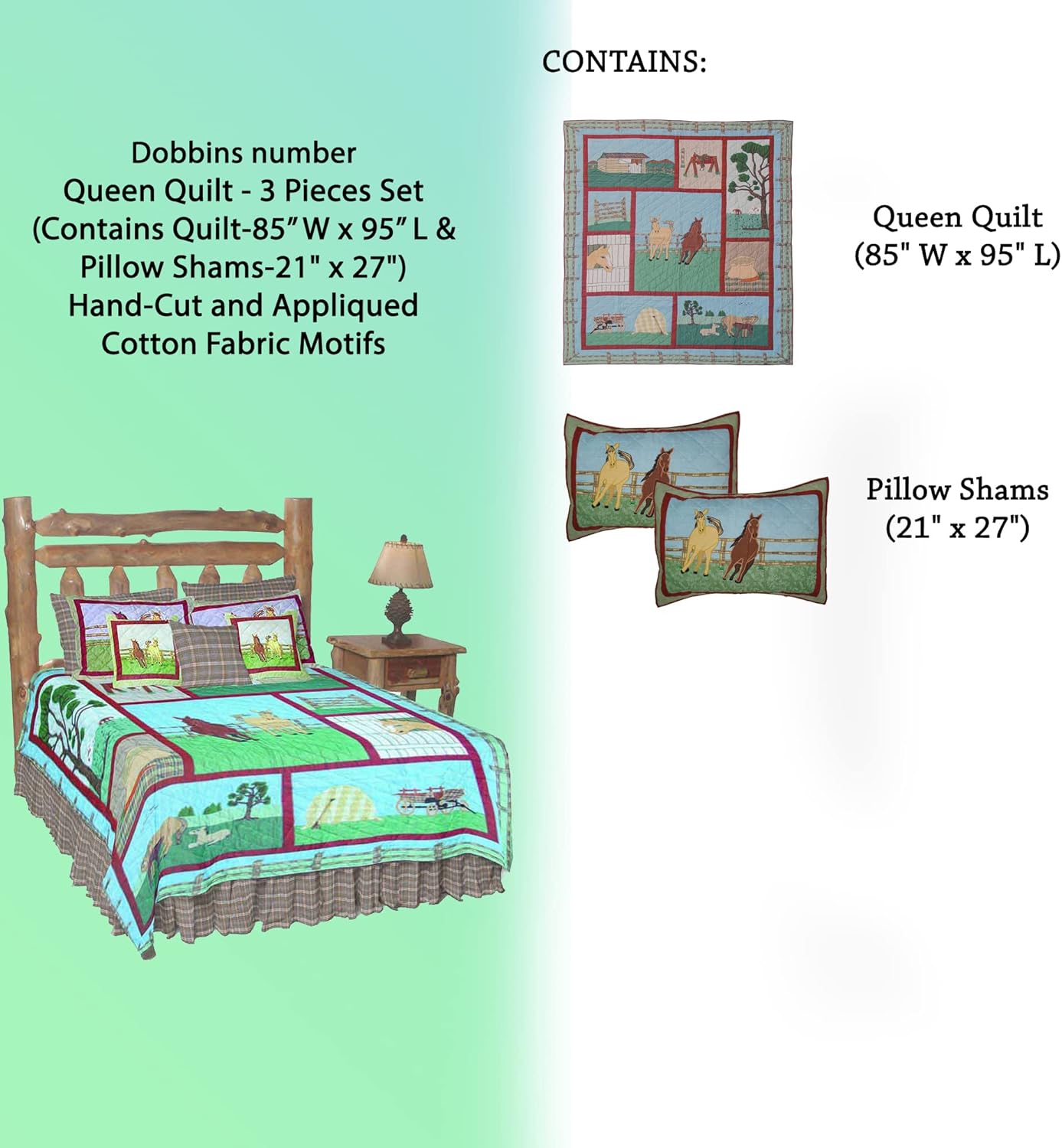 Patch Magic Dobbins Number Queen Quilt Set