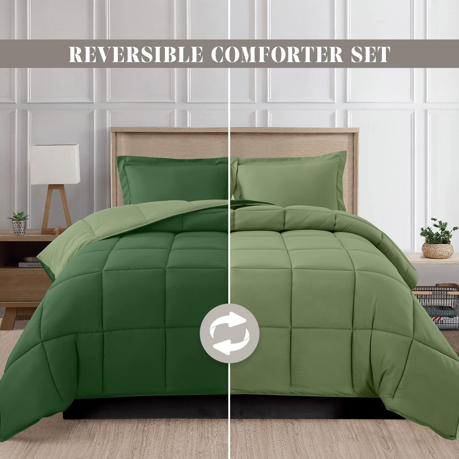 Elegant Comfort 3-Piece Reversible Comforter Set 1