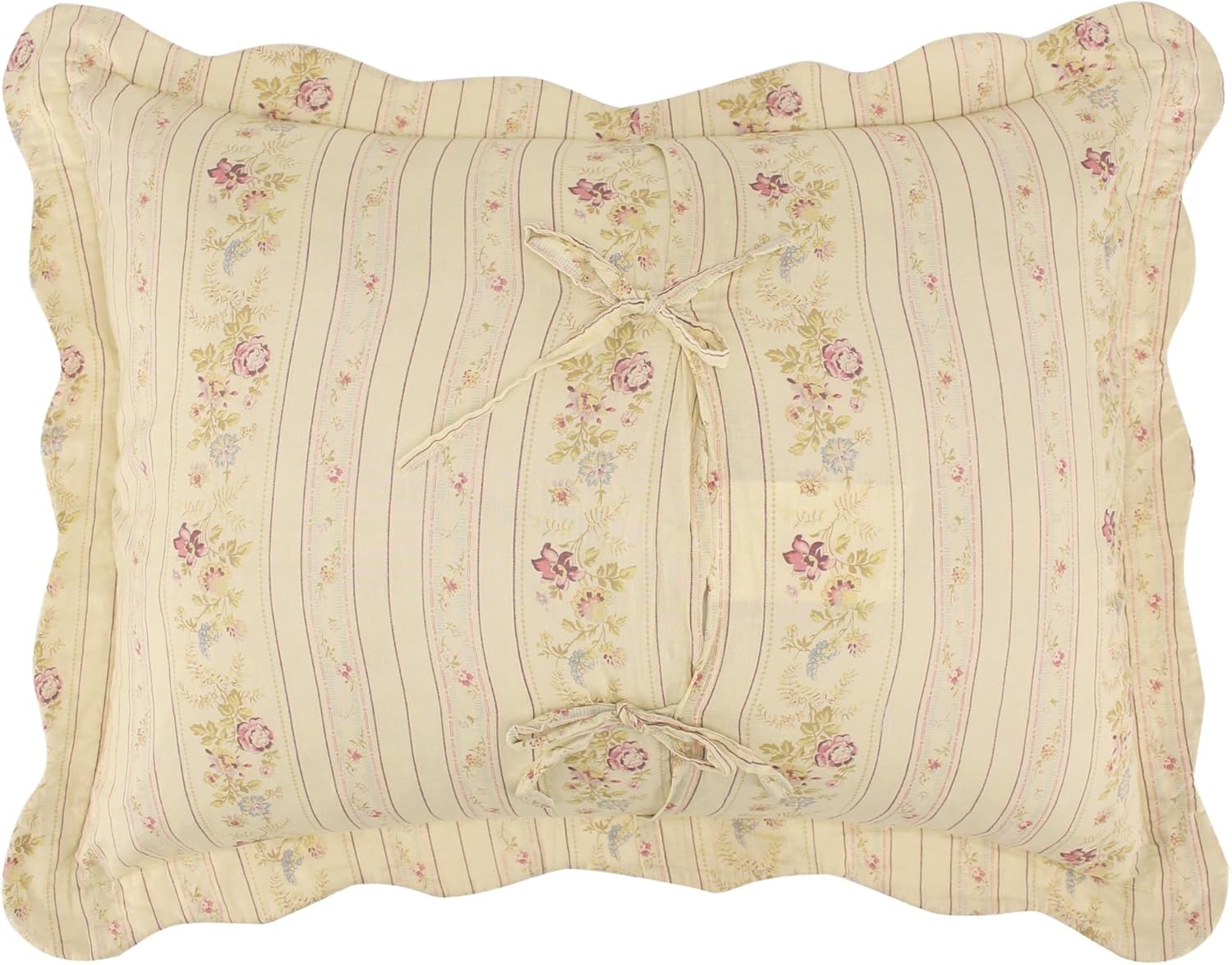 Greenland Home Antique Rose King Quilt Set in Ecru