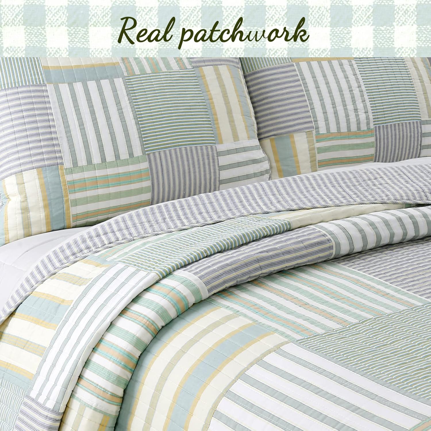 Cozy Line 100 Cotton Reversible Quilt Bedding Set