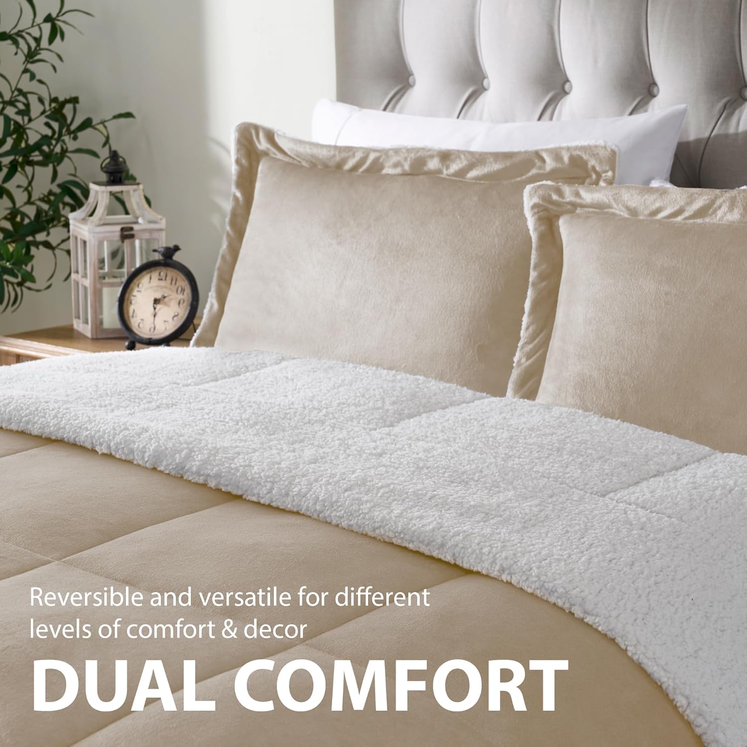 Cathay Home Twin Comforter Set - Ultra Soft Reversible Micromink and Sherpa