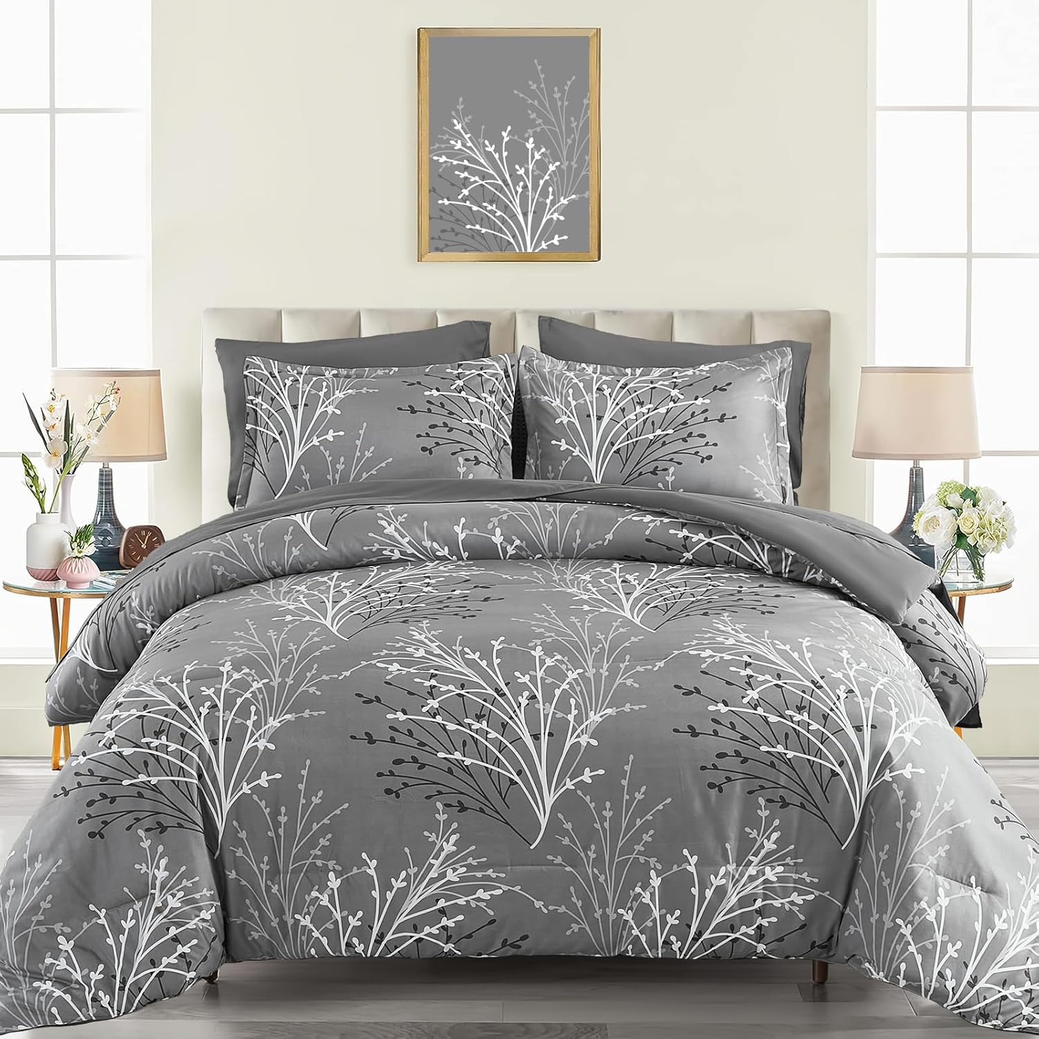 DJY Gray Comforter Set California King