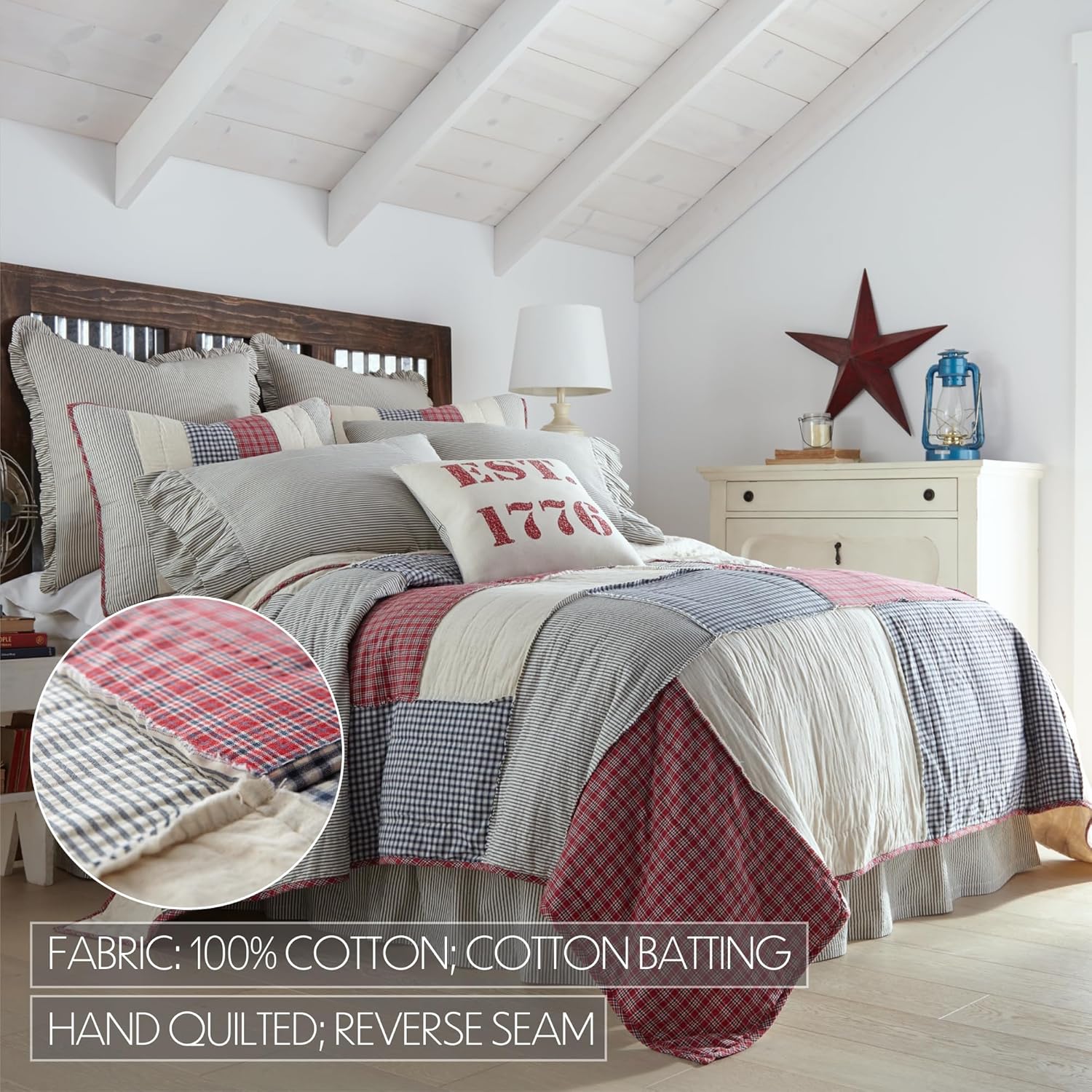 VHC Brands Hatteras Quilt Set 3 Piece