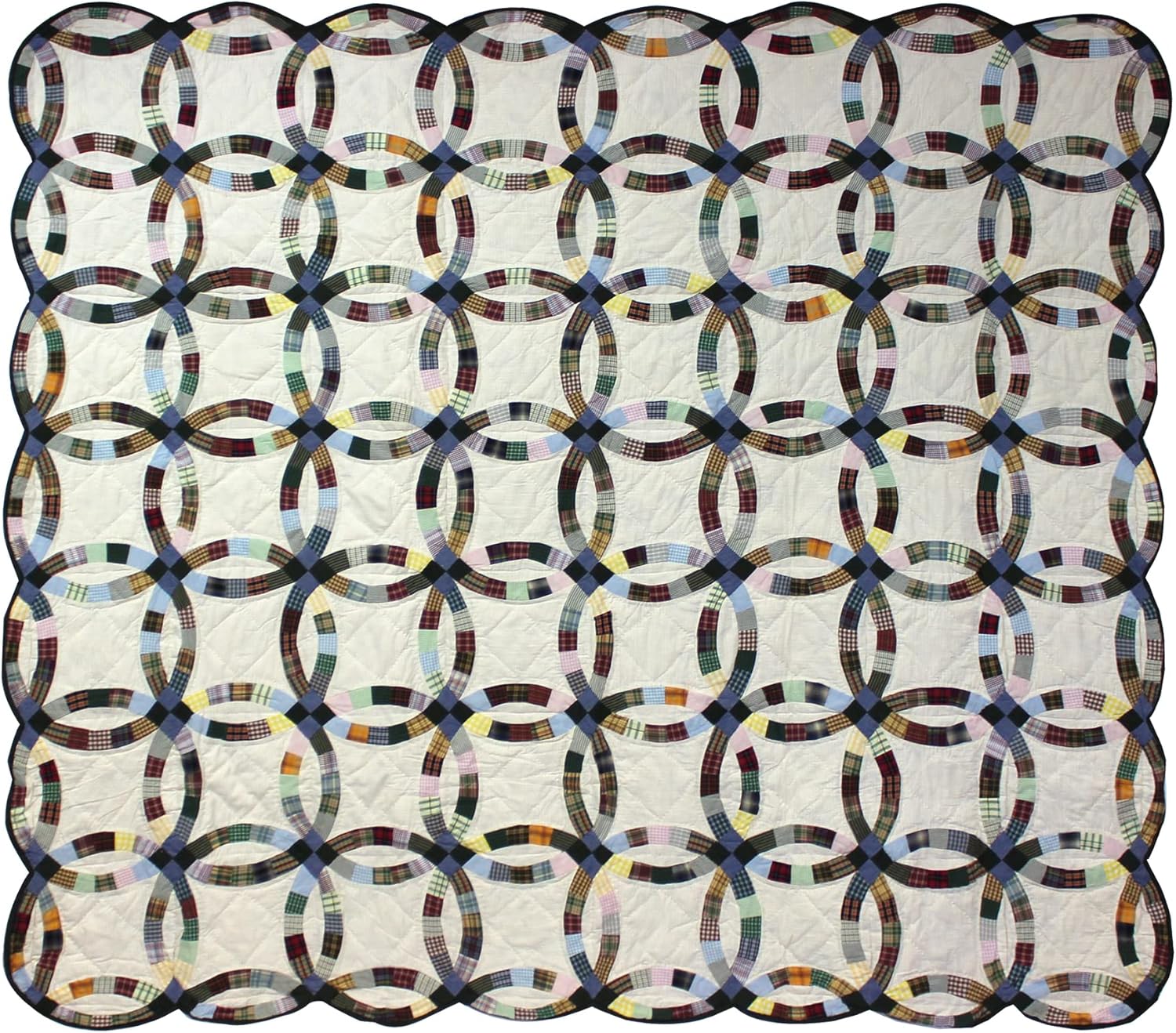 Patch Magic Cream Stone Wall Luxury King Quilt Set 1