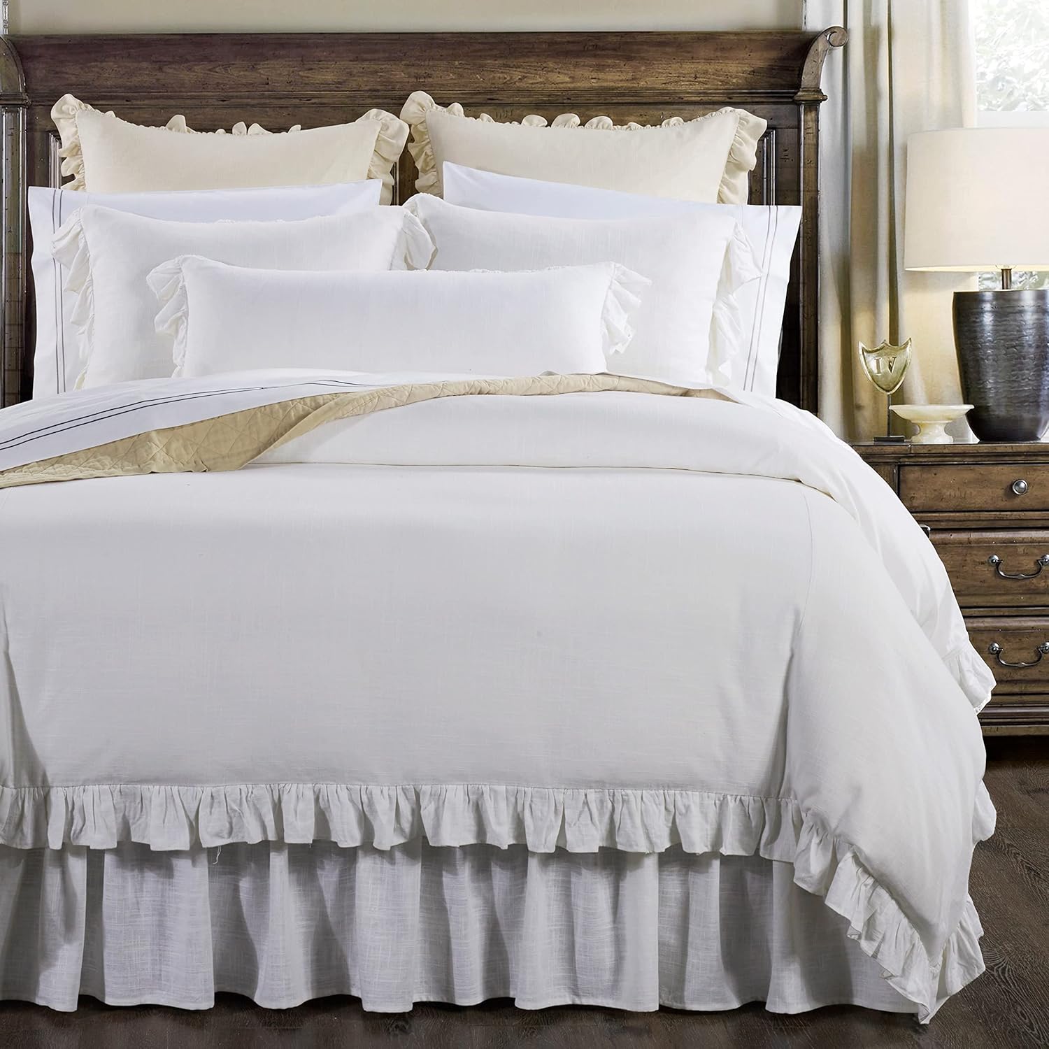 HiEnd Accents Lily Washed Linen Comforter Set 1