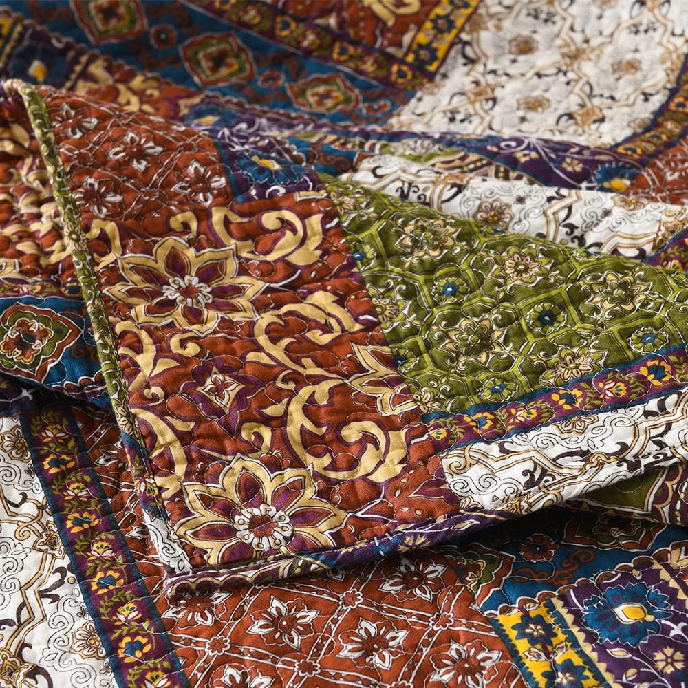 VISIMISI Cotton Reversible Quilt Set King Size