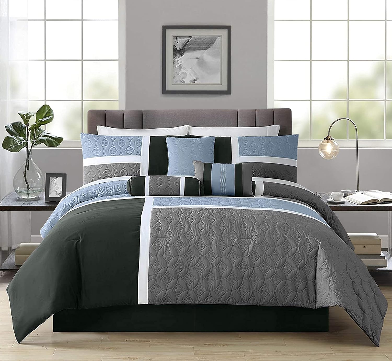 Chezmoi Upland 7-Piece Patchwork Comforter Set