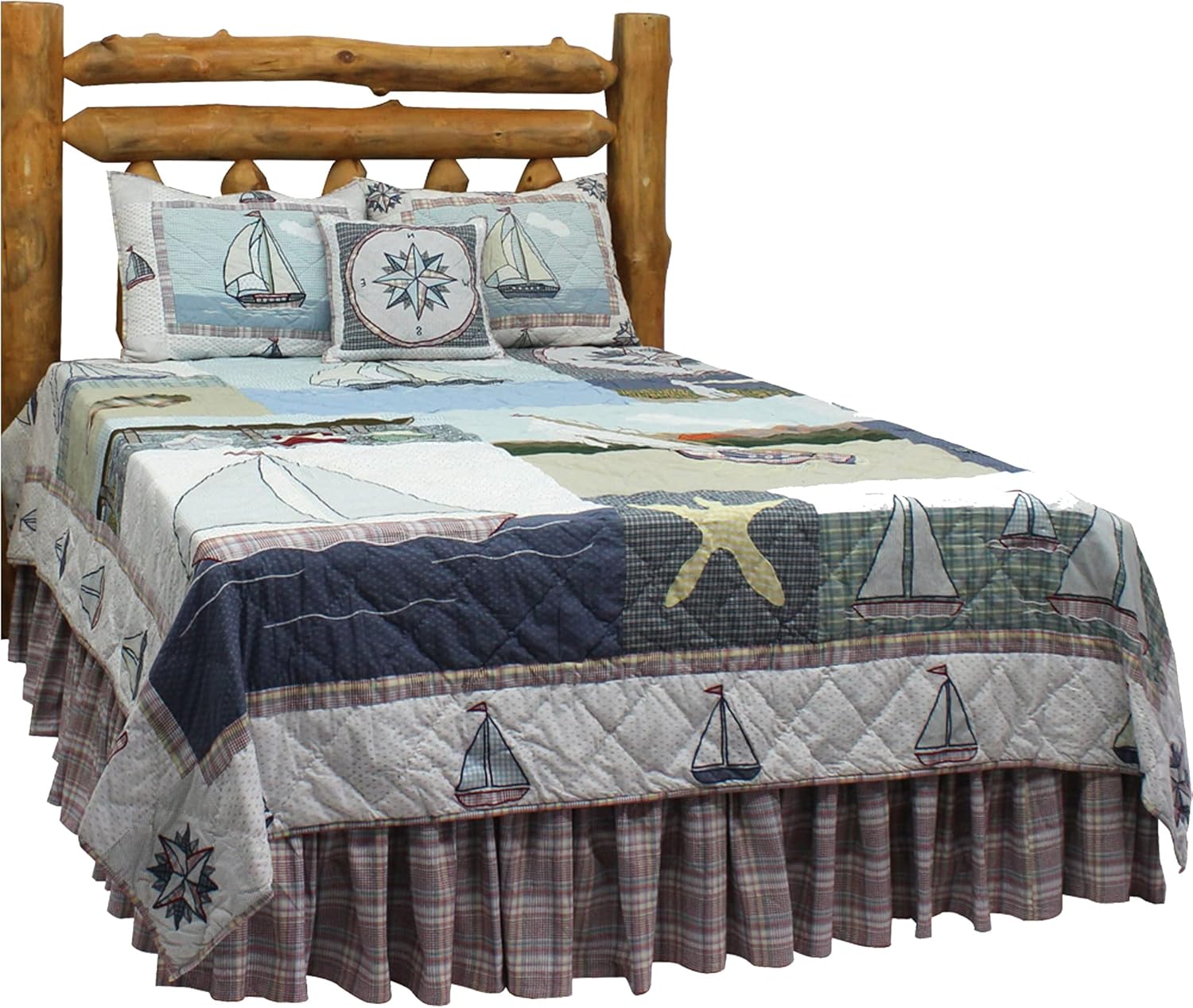 Patch Magic Sailboats Voyage Super Queen Quilt Set