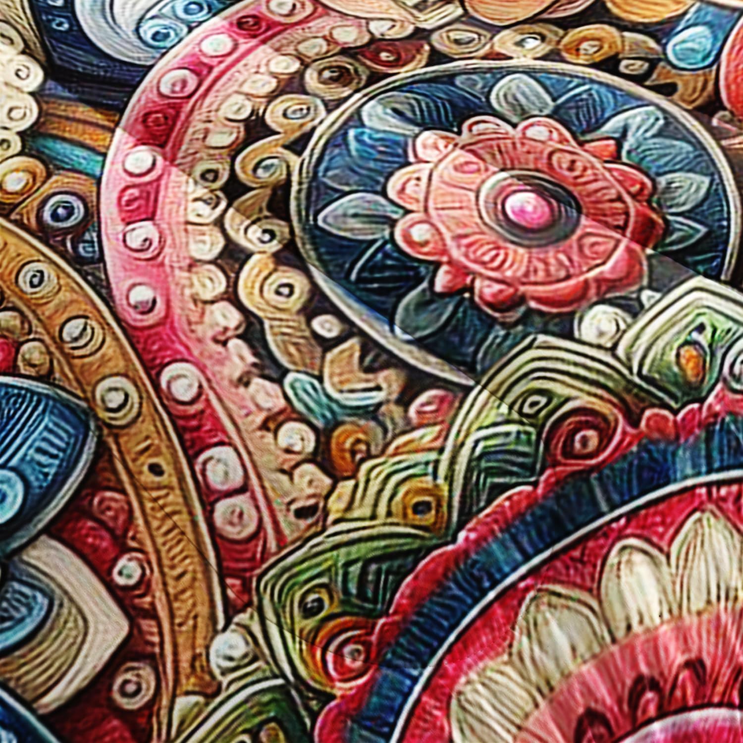 Nttopship 3-Piece Boho Comforter Set