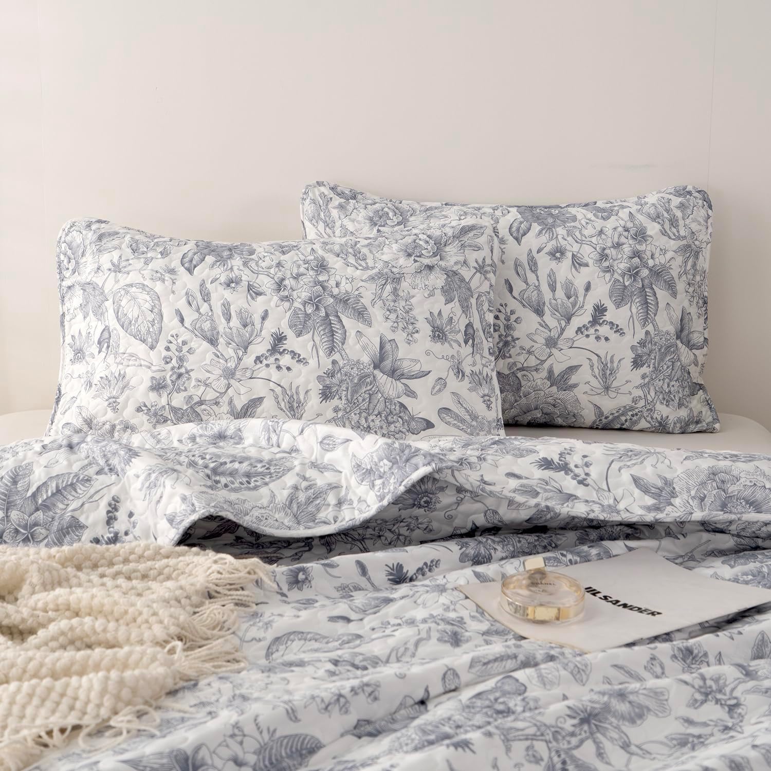 BUPIRD Queen Quilt Set Floral 3 Pieces 1
