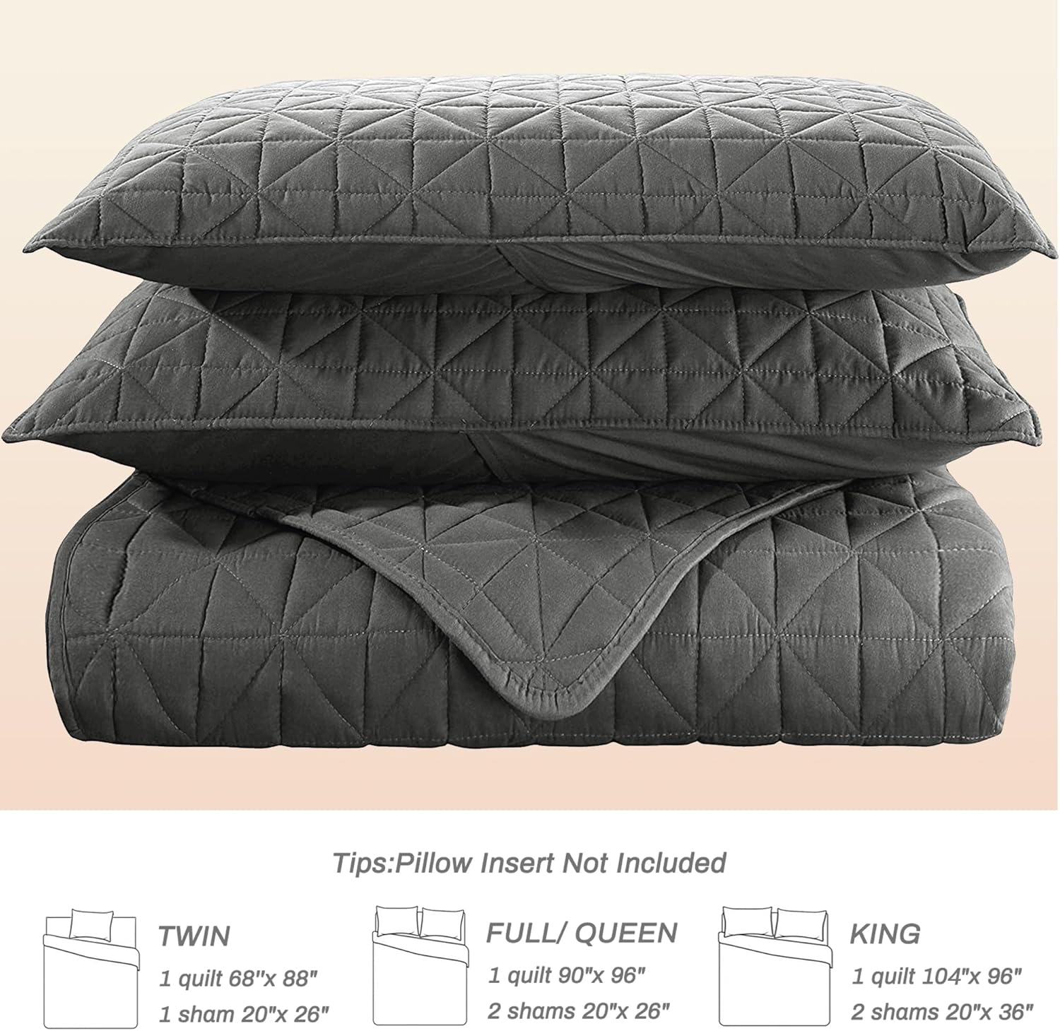 Exclusivo Mezcla Queen Quilt Set with Grid Pattern