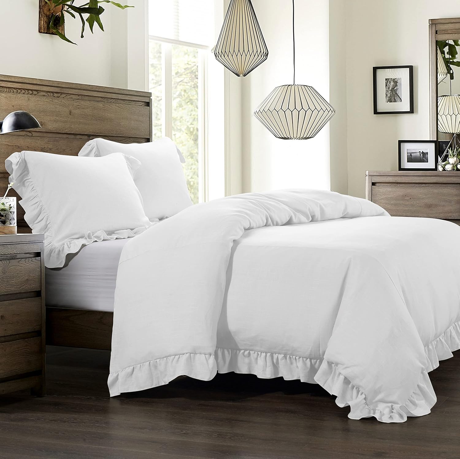 HiEnd Accents Lily Washed Linen Comforter Set 1