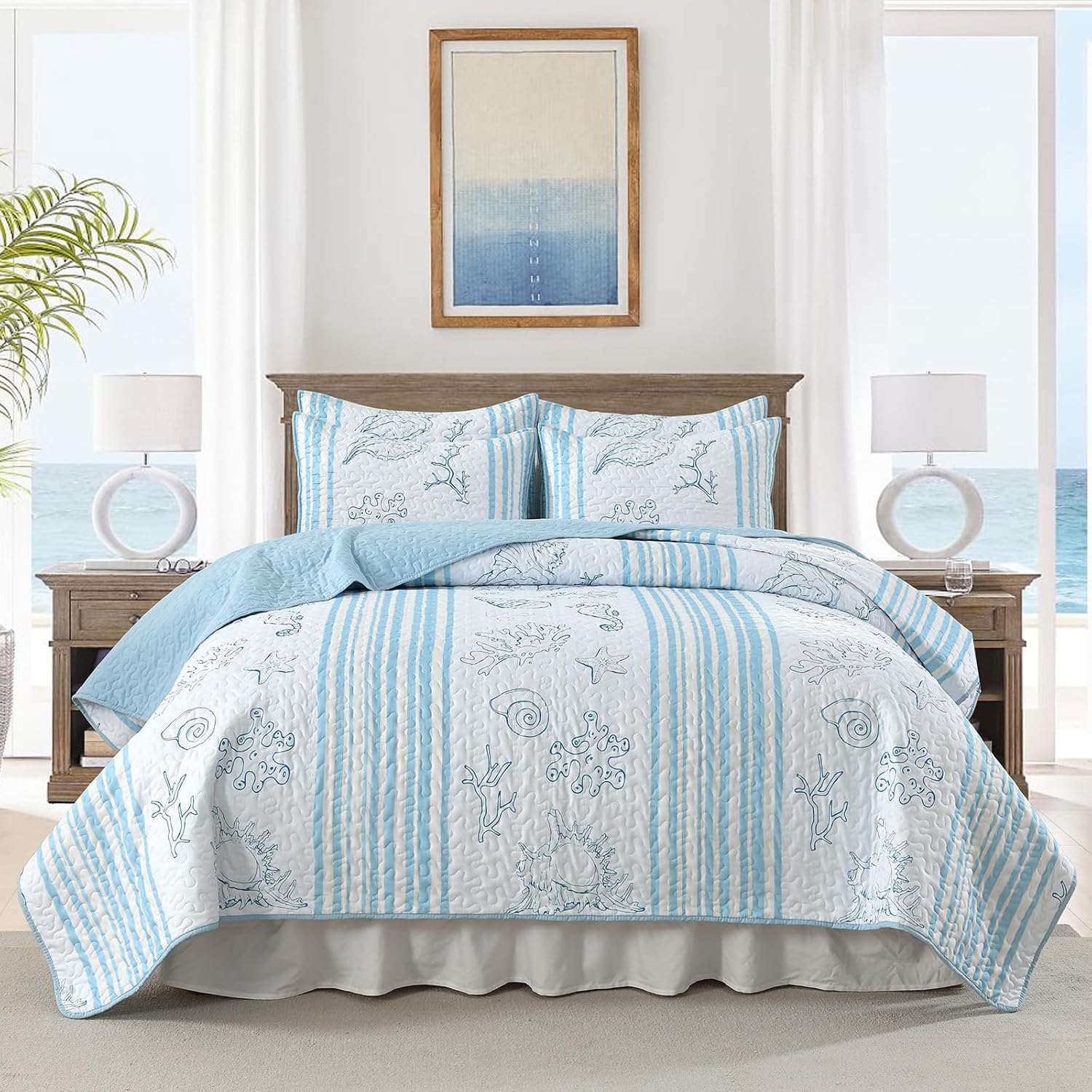 HORIMOTE HOME Coastal Quilt Set King Size