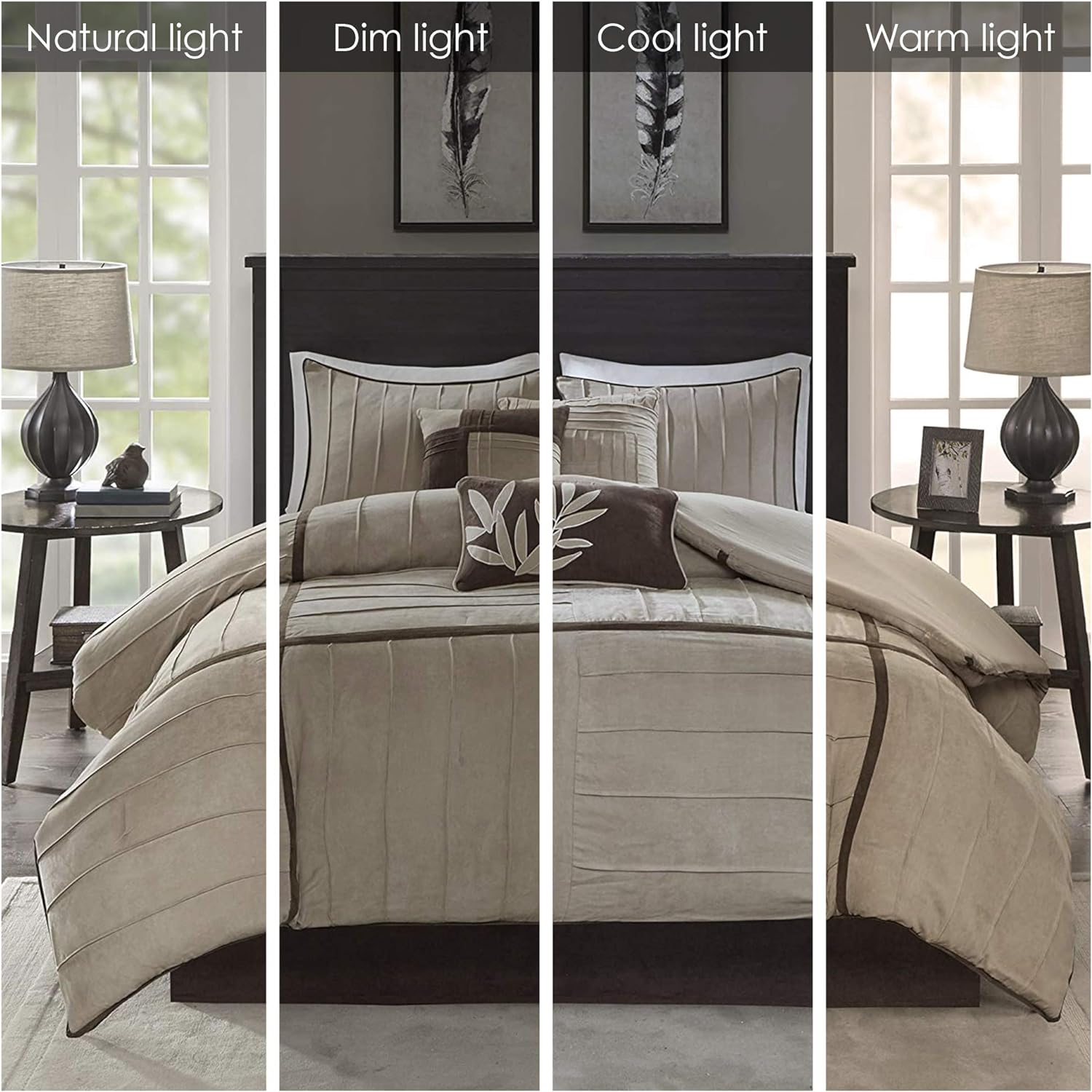 Madison Park Dune Suede Comforter Set 7 Piece