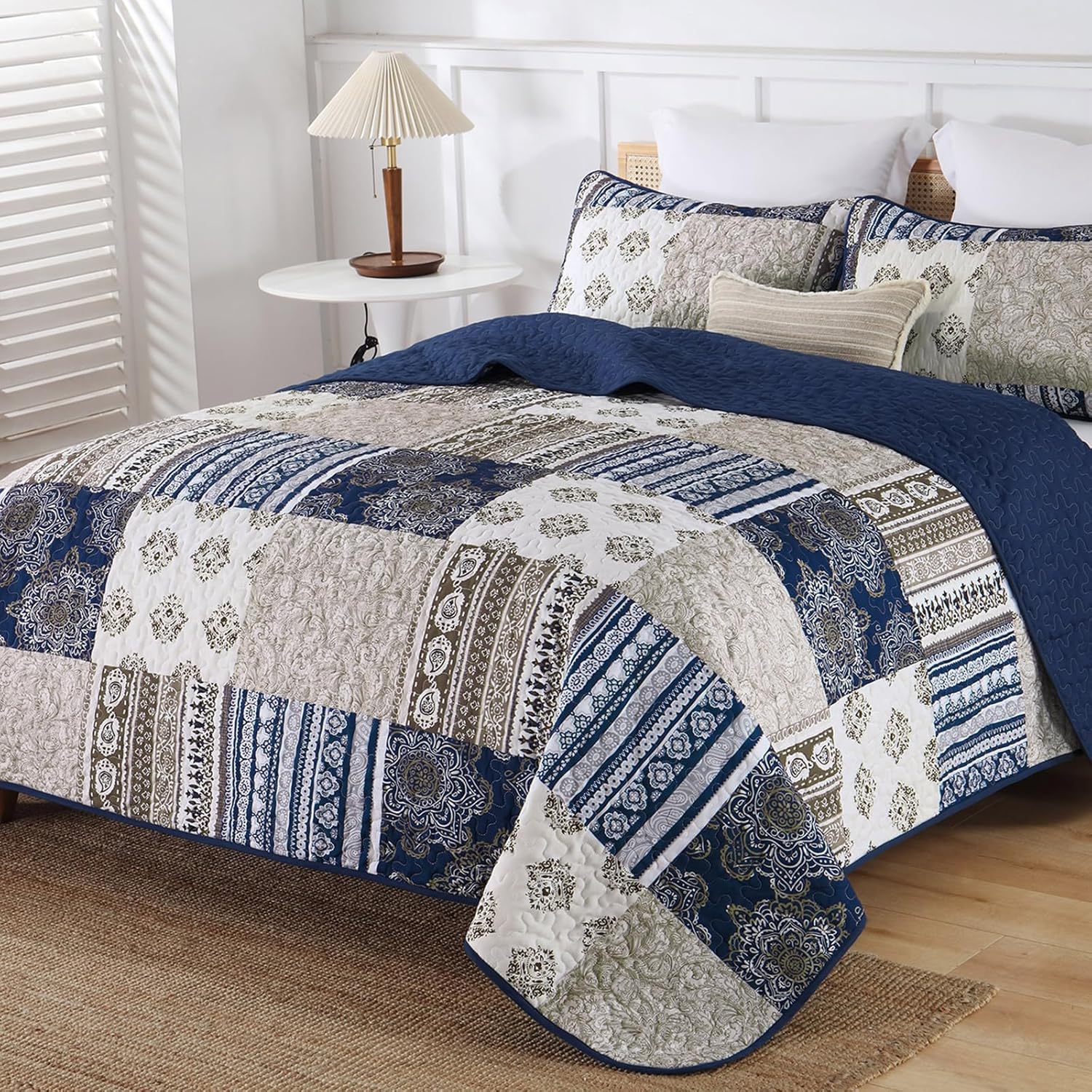 Dintszyayue Boho Quilt Set King Size 3 Piece