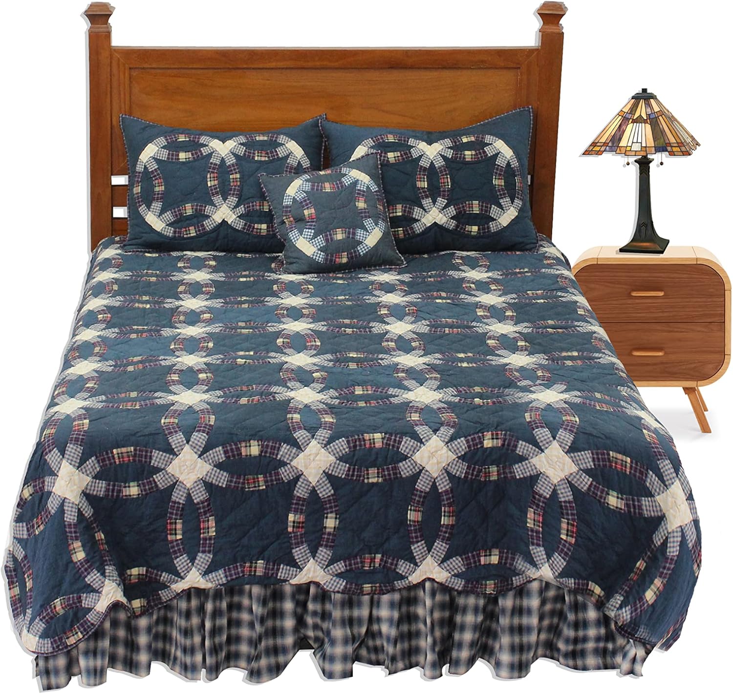 Patch Magic Shark Eyes Queen Quilt Set
