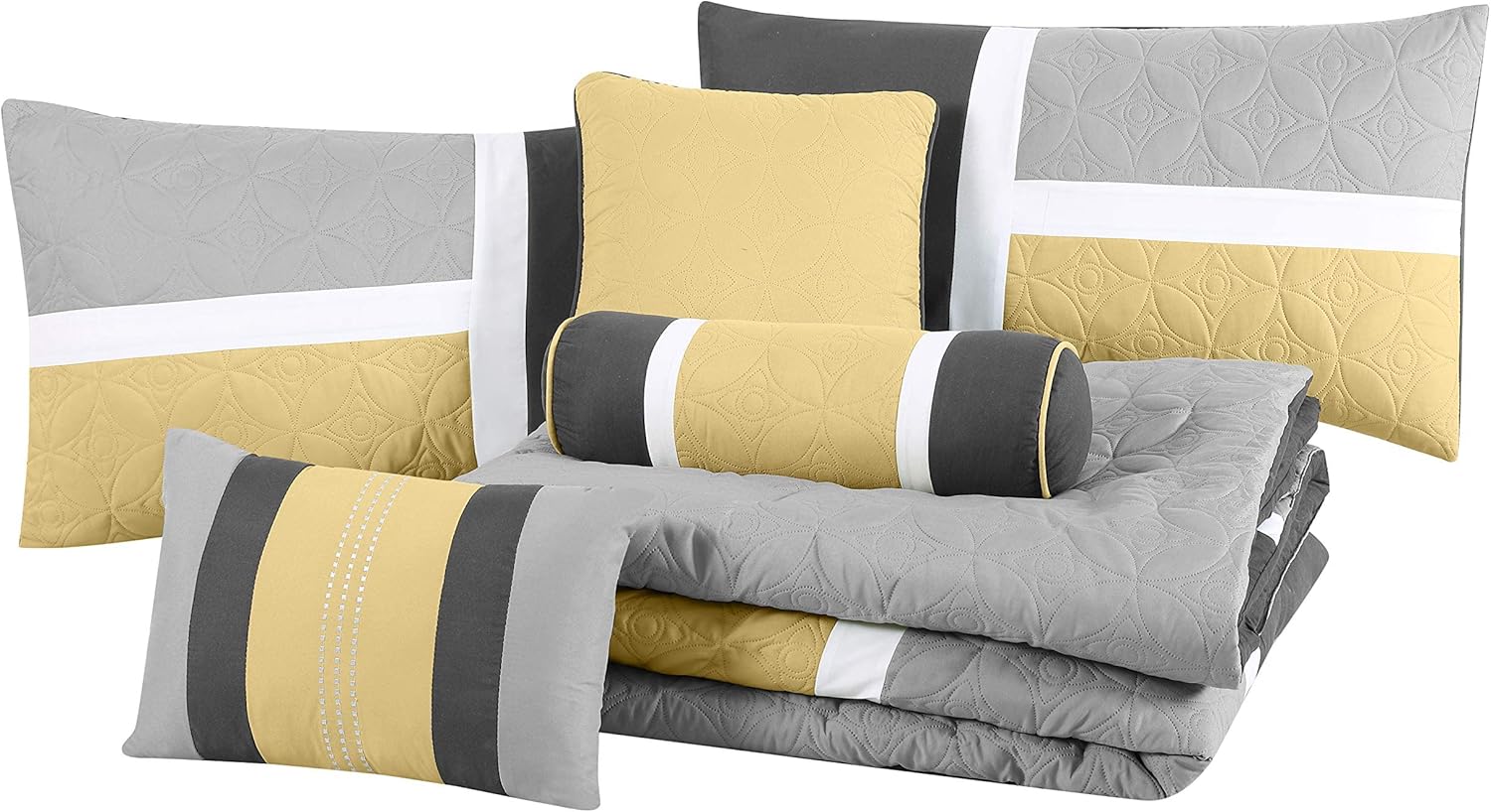 Chezmoi Collection Upland Comforter Set Queen