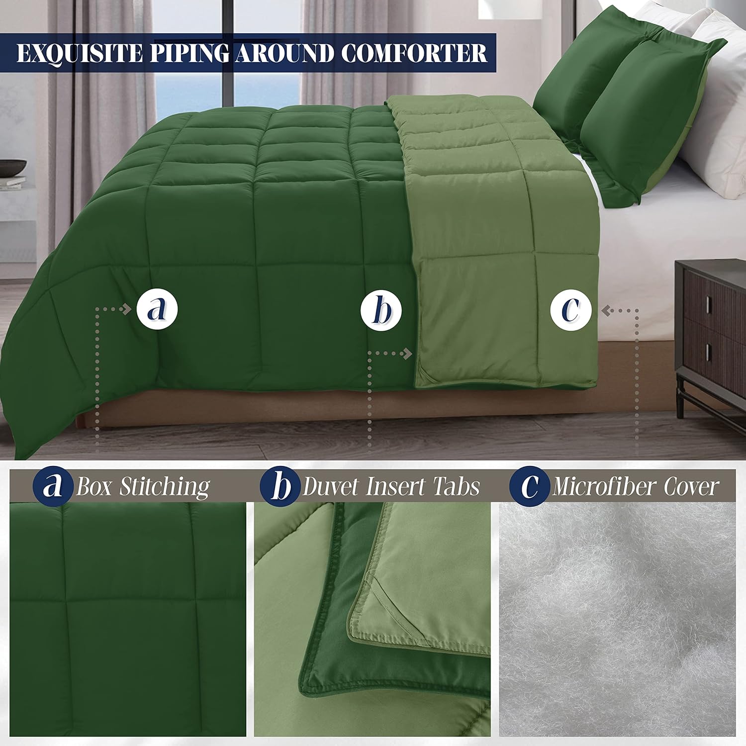 Elegant Comfort 3-Piece Reversible Comforter Set 1
