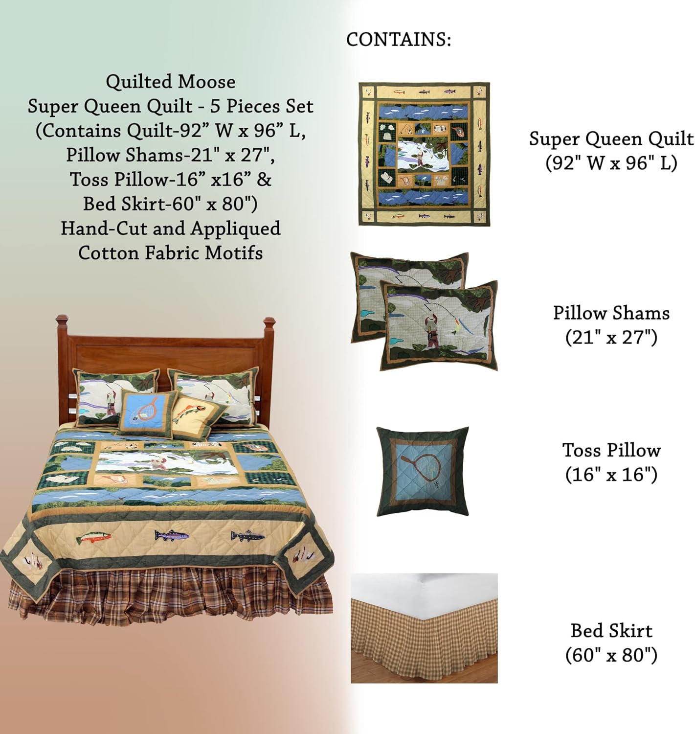 Patch Magic Quilt Set for Super Queen Bed