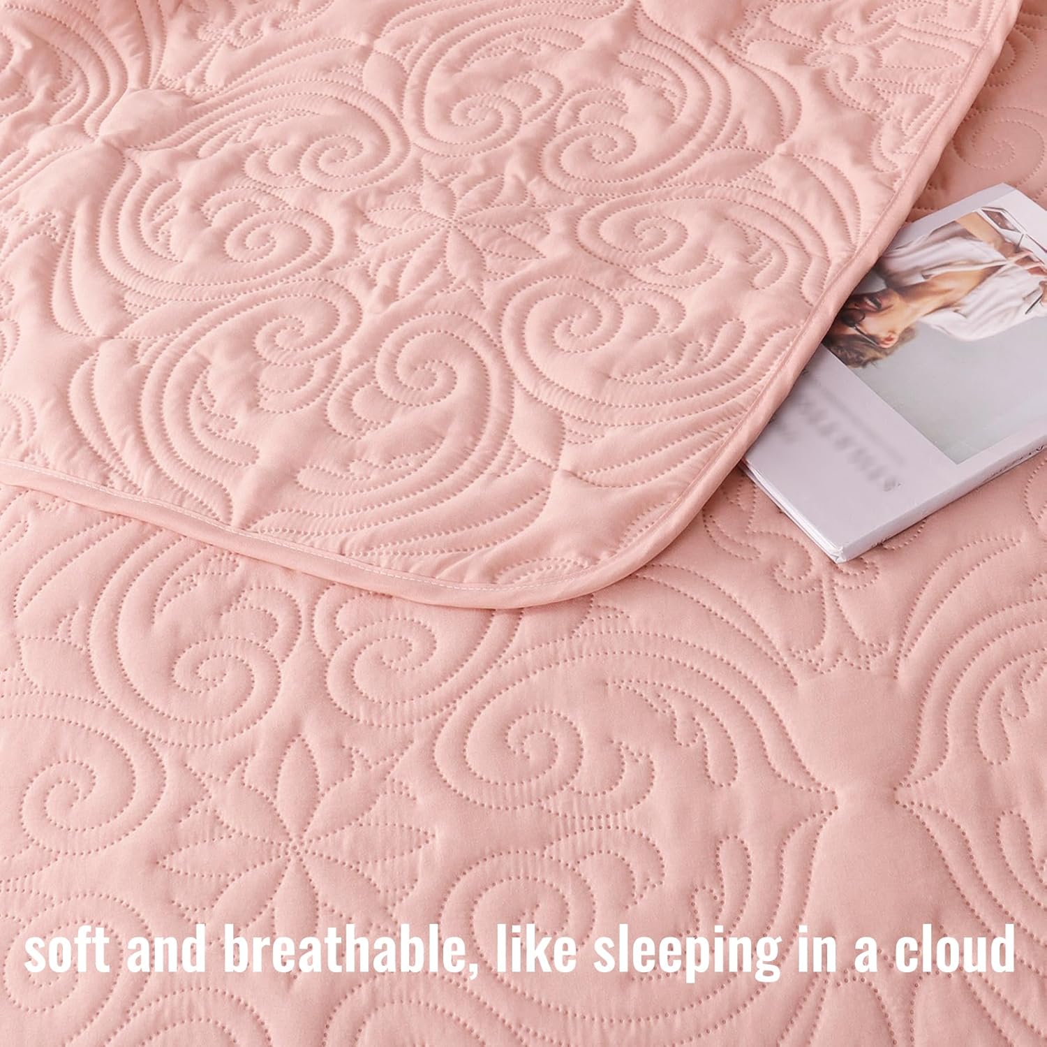Exclusivo Mezcla Quilt Set King Size - Blush Pink