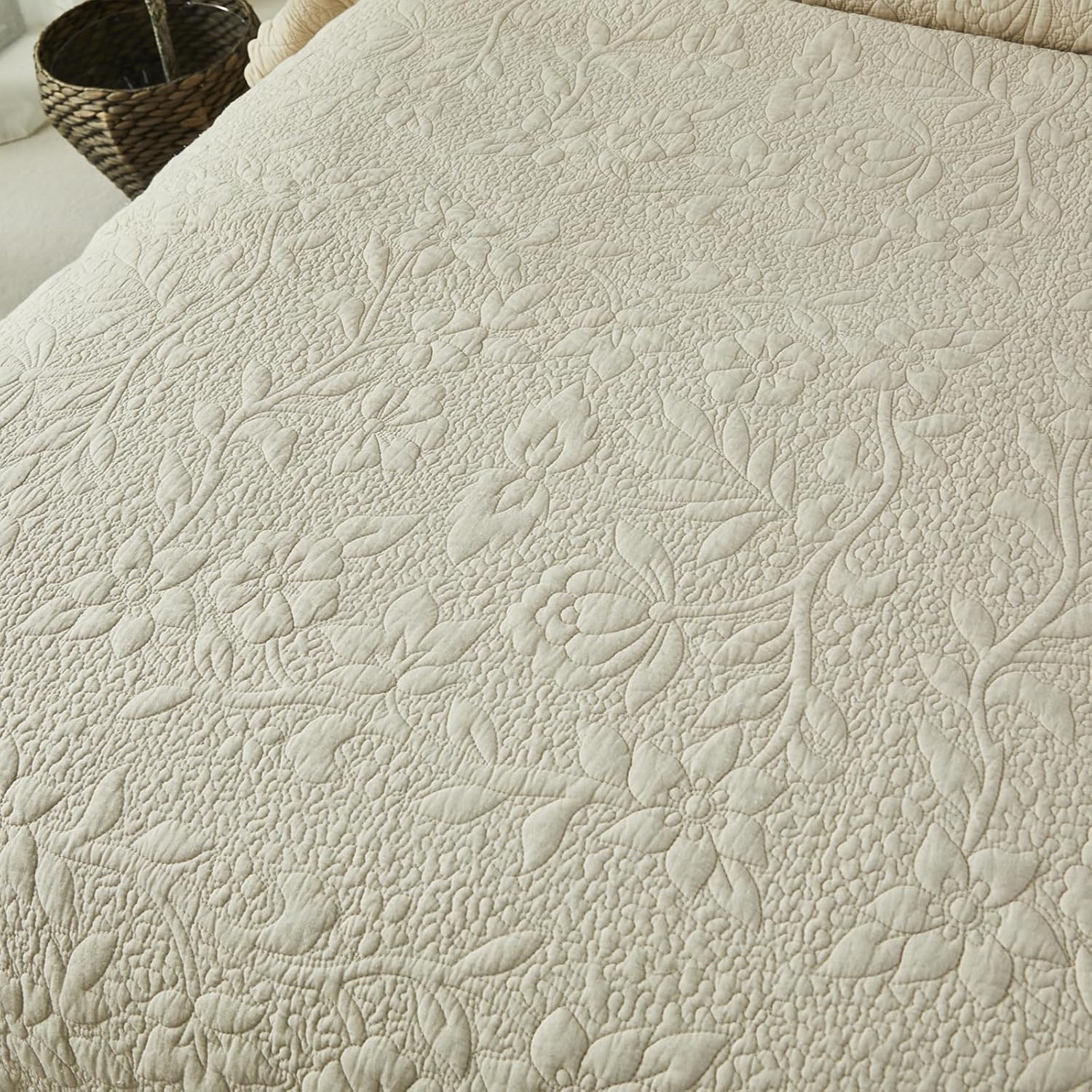 Brandream Cotton Beige Quilt Set 3-Piece