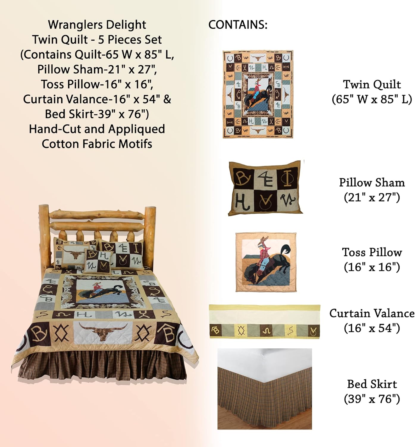 Patch Magic Quilts Wranglers Delight Twin Set