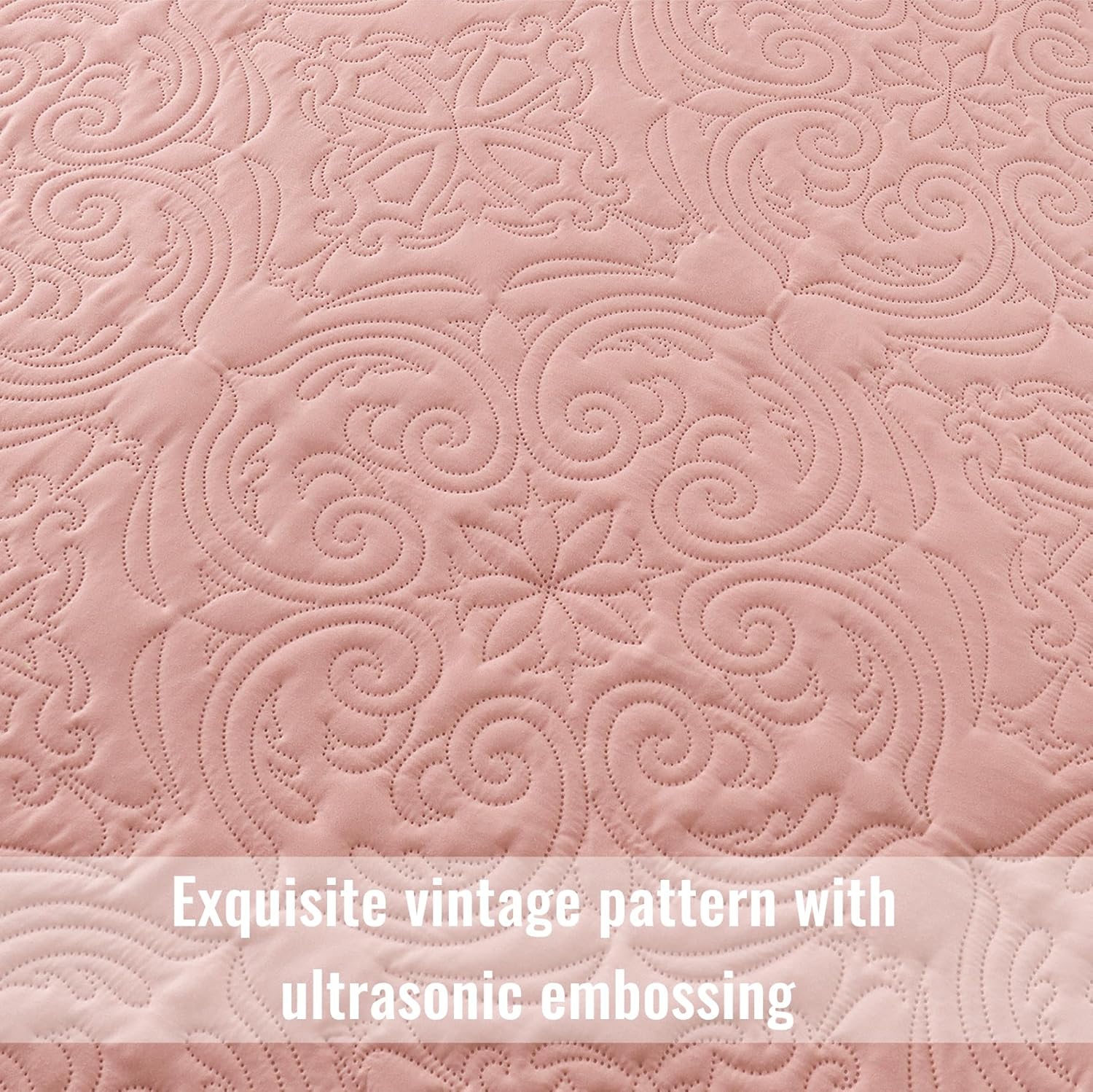Exclusivo Mezcla Quilt Set King Size - Blush Pink