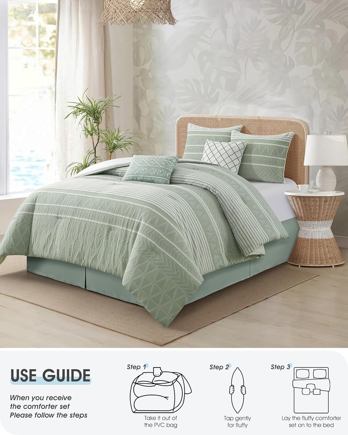 LANCO Cotton Comforter Set California King 1