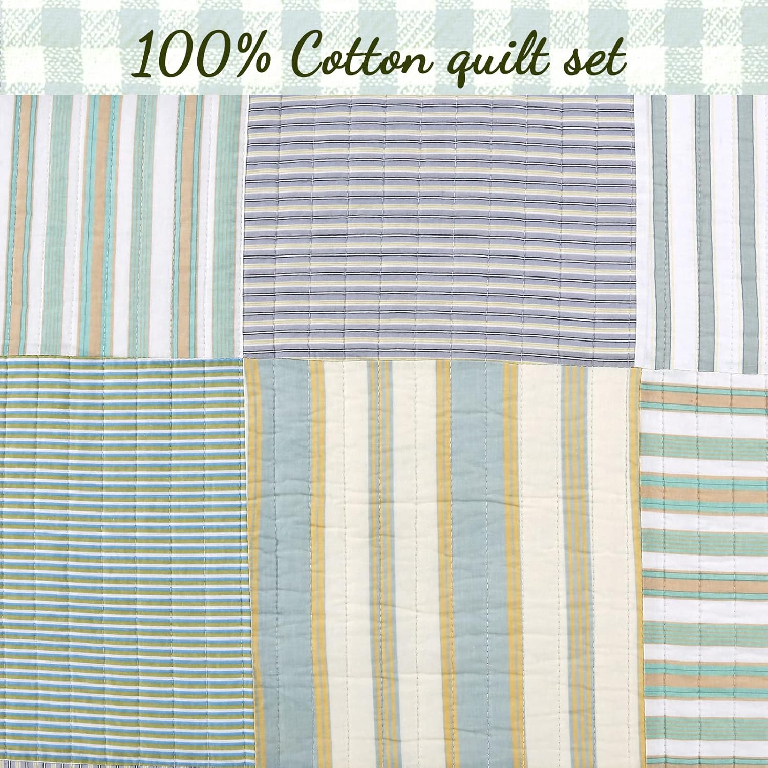 Cozy Line 100 Cotton Reversible Quilt Bedding Set