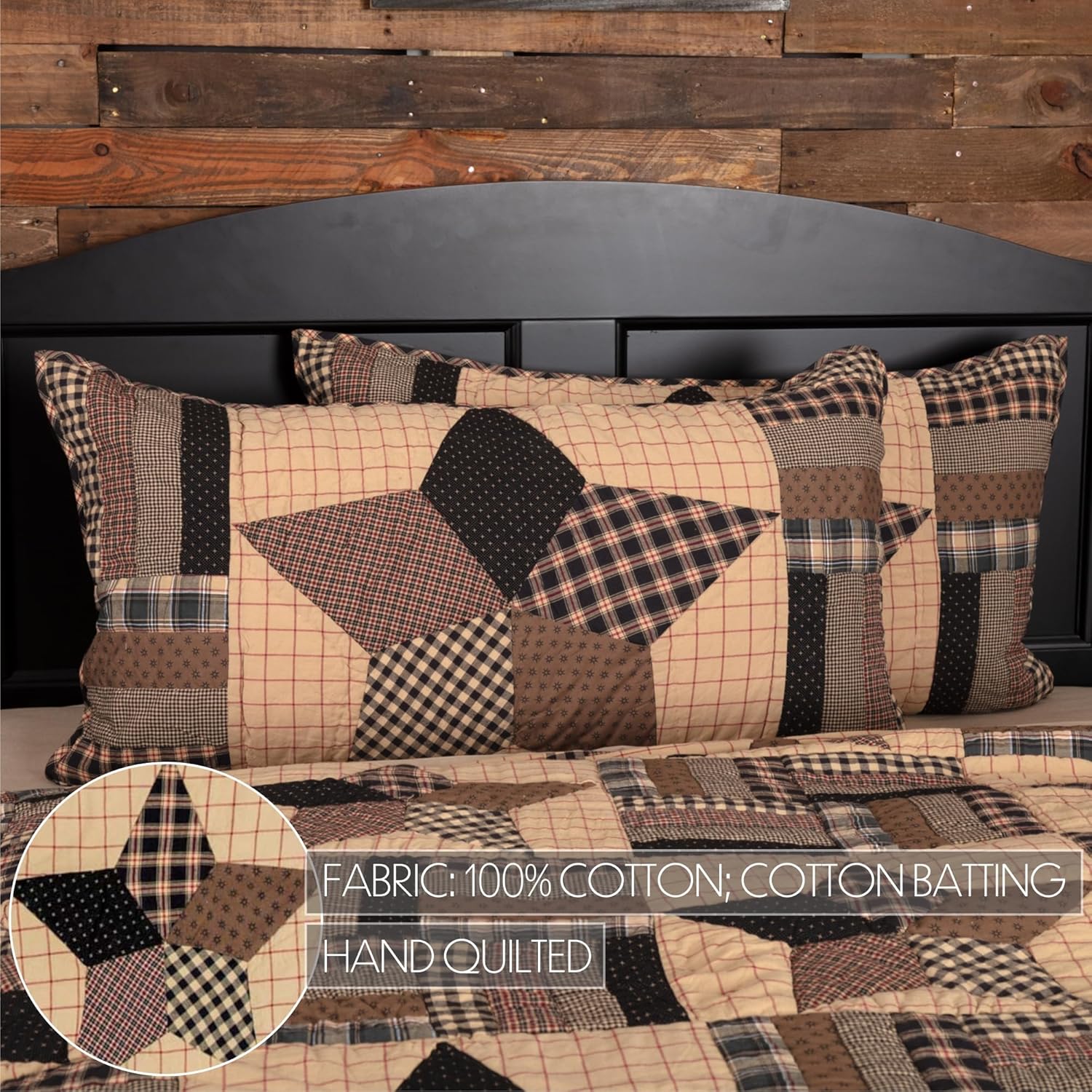 VHC Brands Bingham Star 5 Piece Quilt Set
