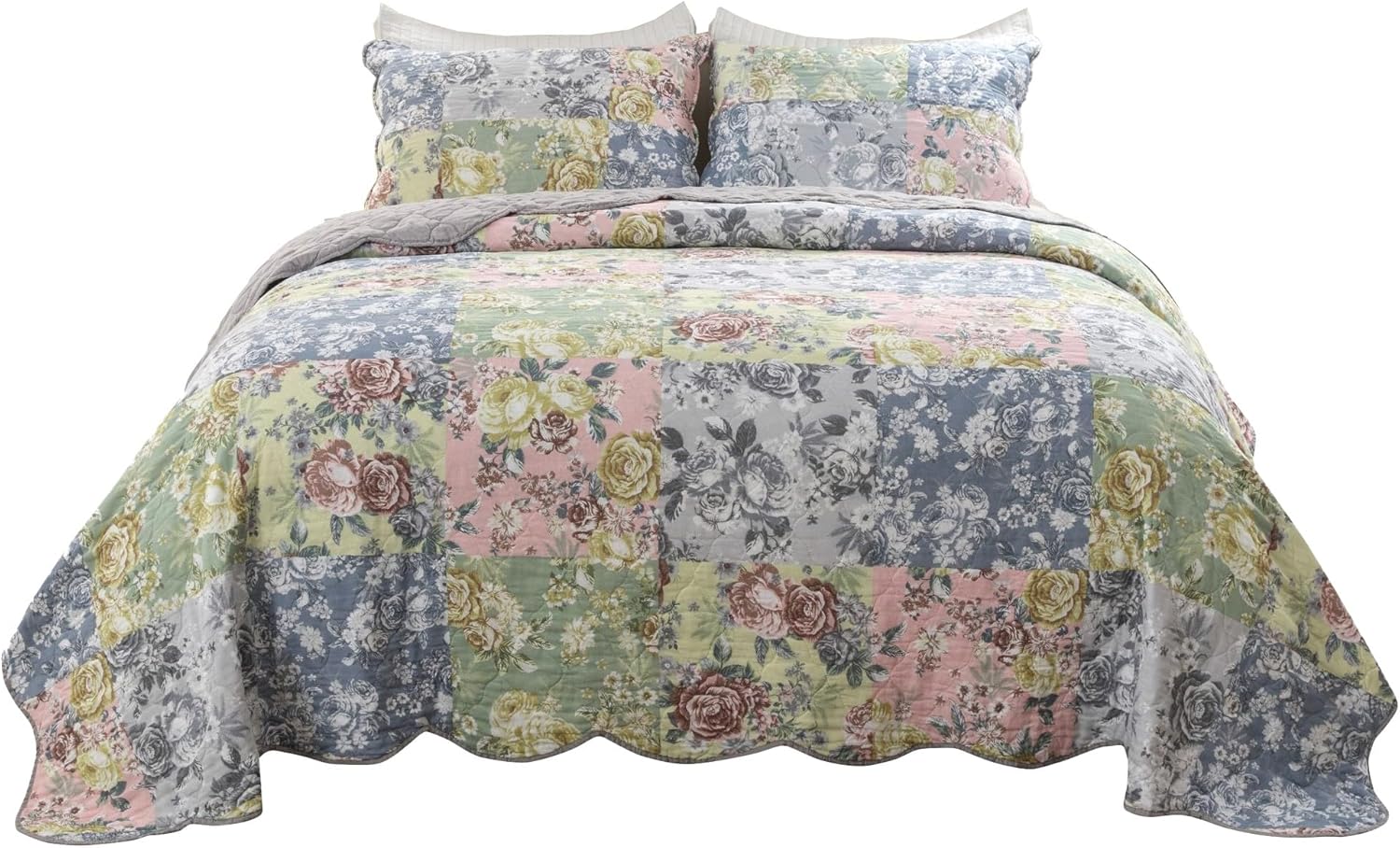 Benzara Eni 3 Piece California King Quilt Set