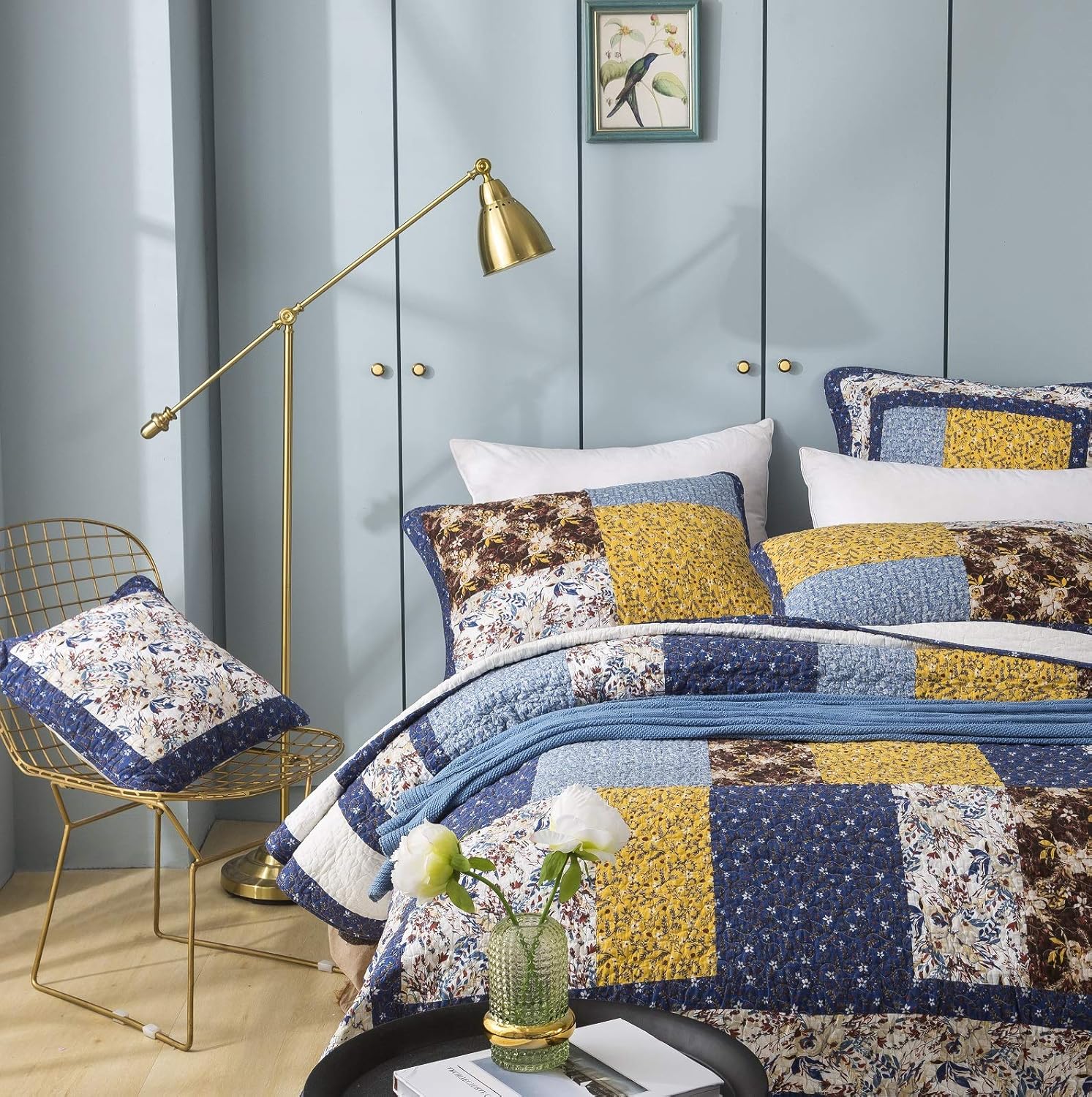 Tache Prewashed Cotton Patchwork Quilt Set California King