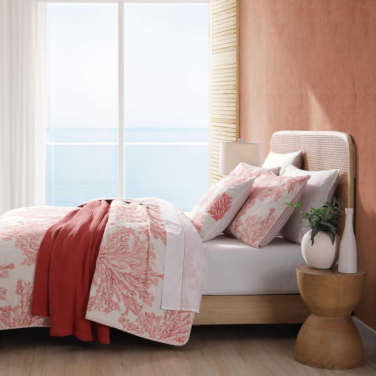 Tommy Bahama King Quilt Set with Coral Reef Design