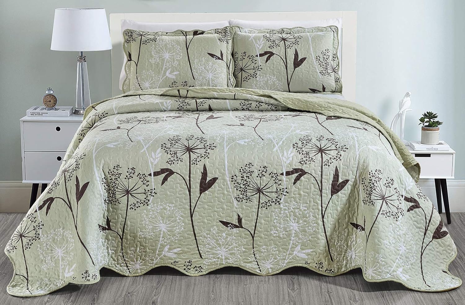 Masterplay 3-Piece Fine Printed Full Size Quilt Set