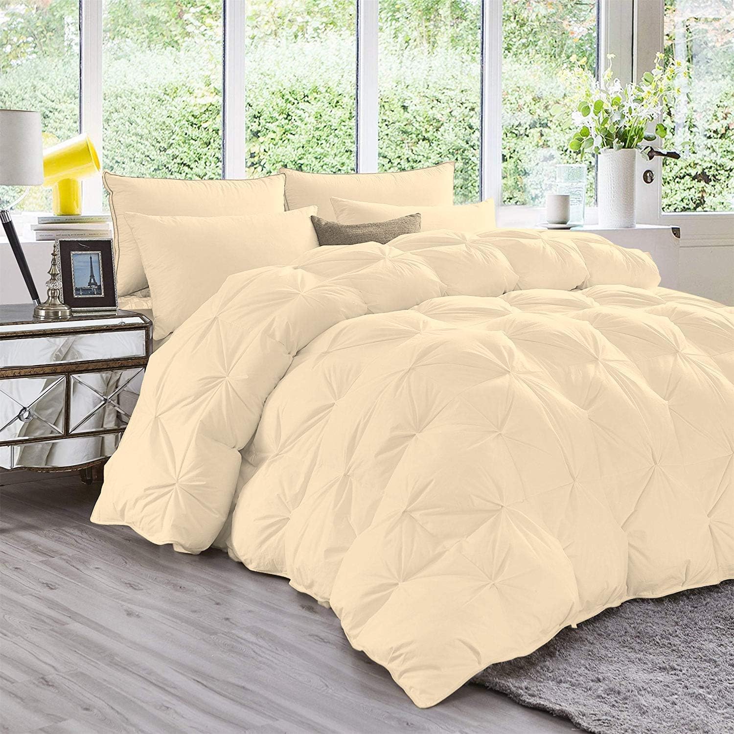 Home Luxury 5 Piece Pinch Pleated Comforter Set