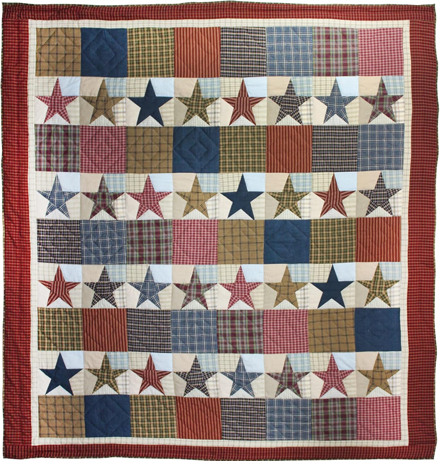 Patch Magic Stars and Squares Super King Quilt Set