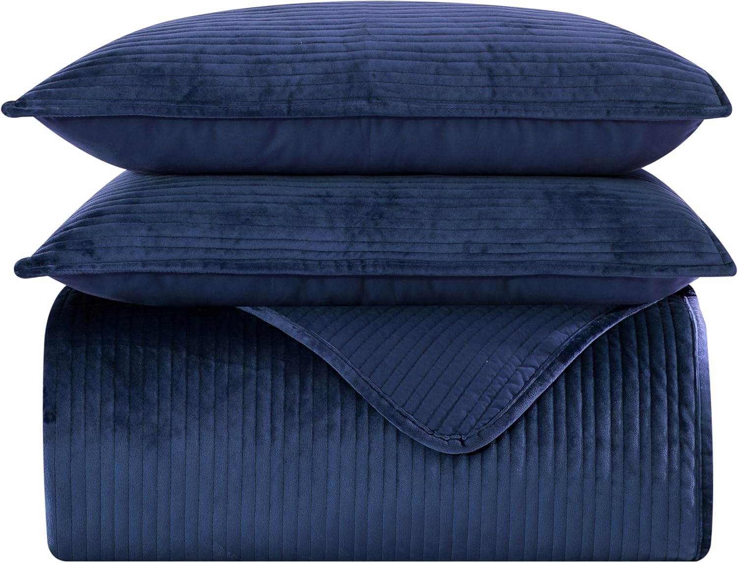 Elegant Comfort Luxury 3-Piece Velvet Quilt Set