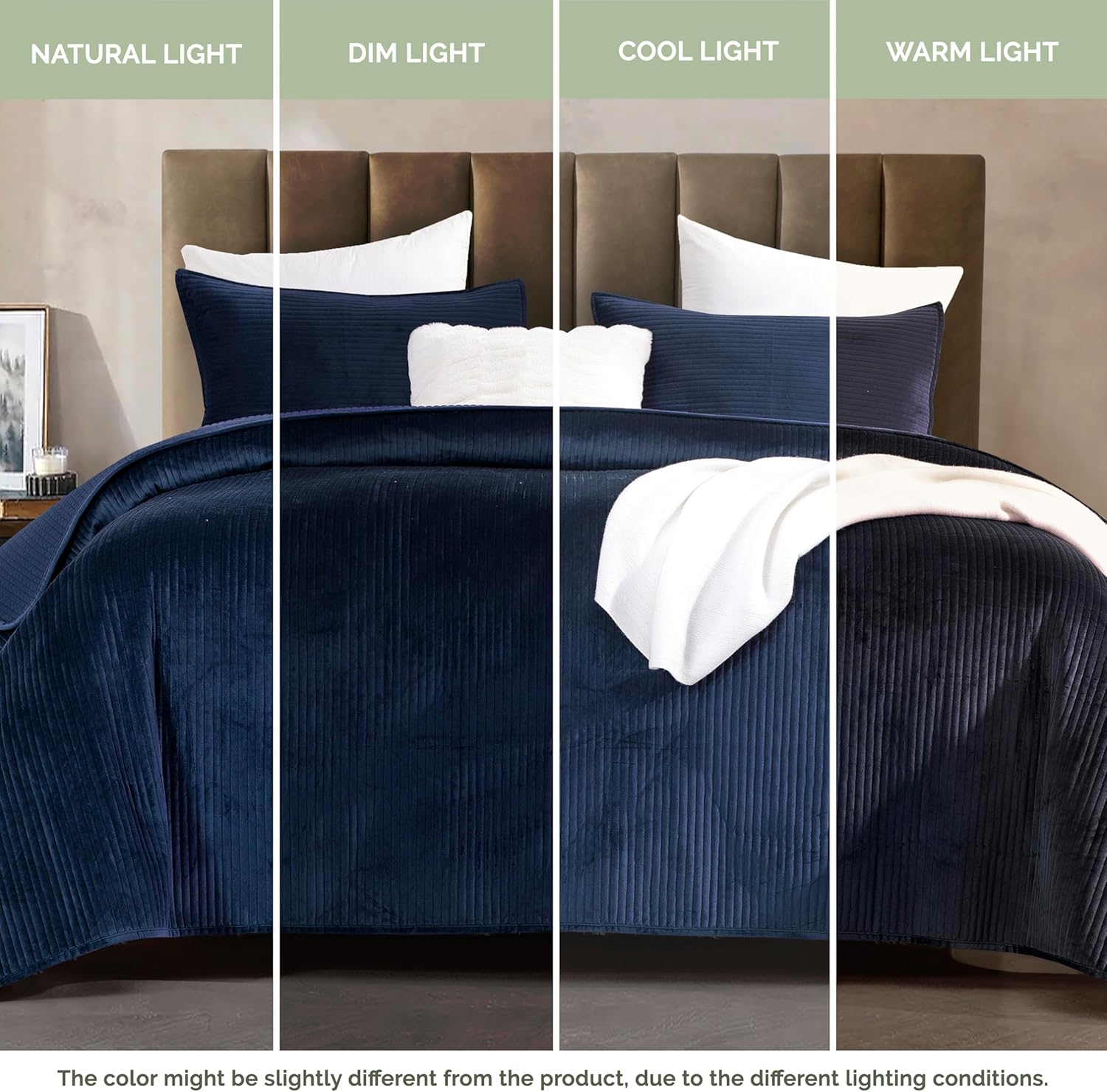 Elegant Comfort Luxury 3-Piece Velvet Quilt Set