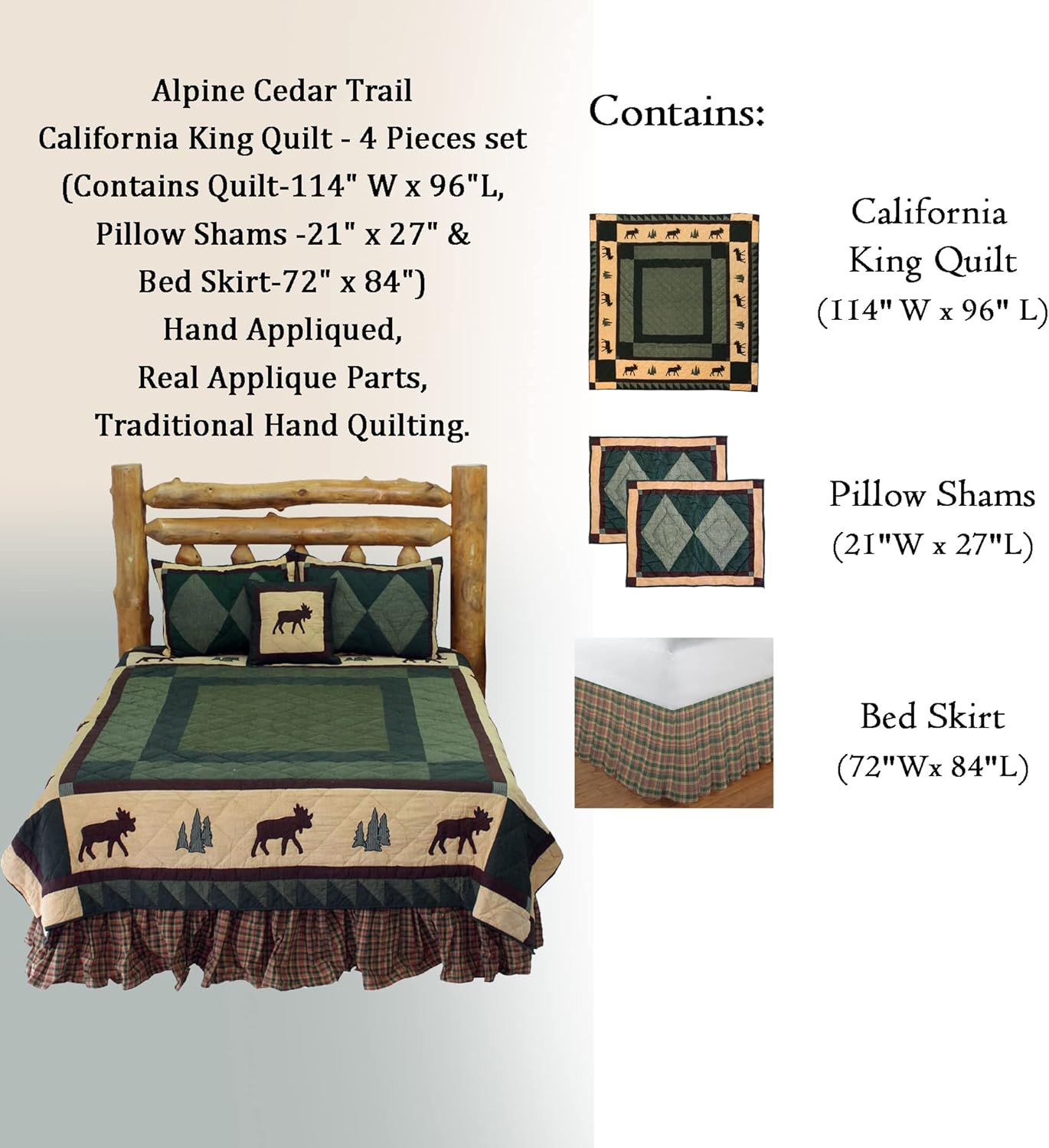 Patch Magic Quilt Set Alpine Cedar Trail California King
