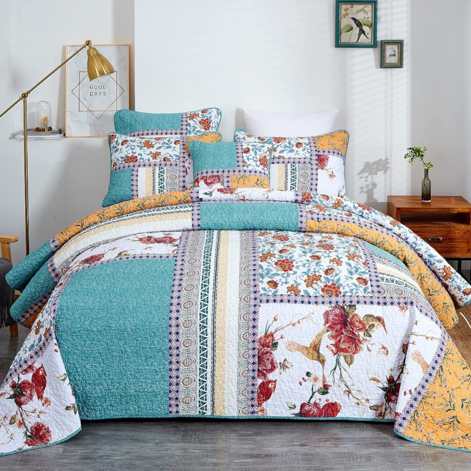 Tache California King Quilt Set with Patchwork Design