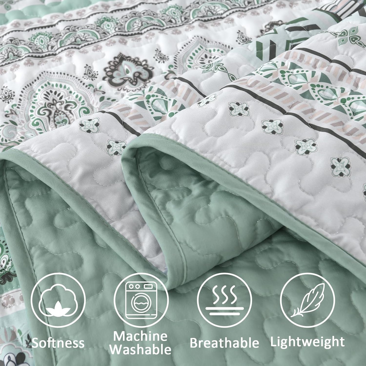 Goodidea Boho Quilt Set Queen Size 3 Piece 1