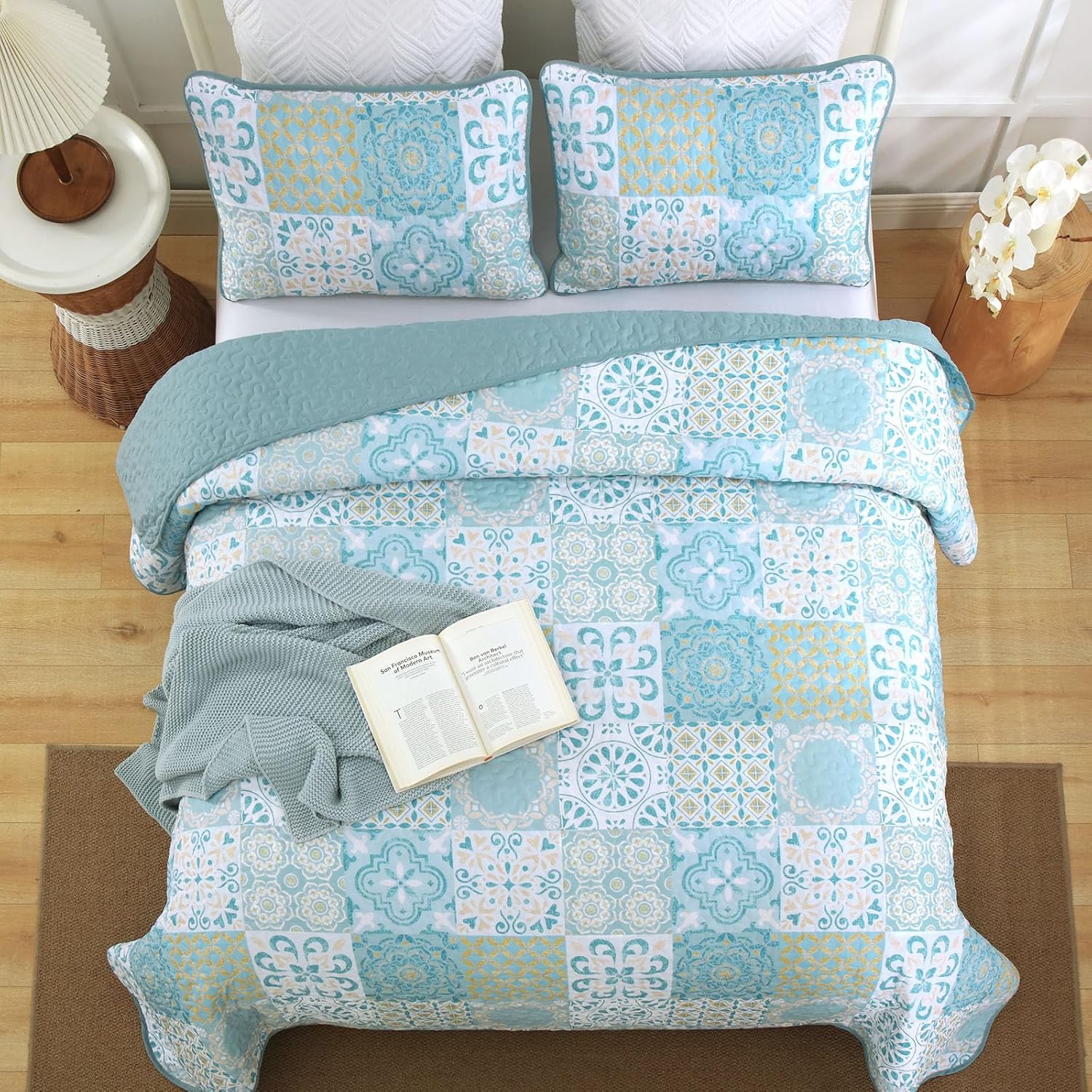Dobuyly Patchwork Quilt Set Queen Size 1
