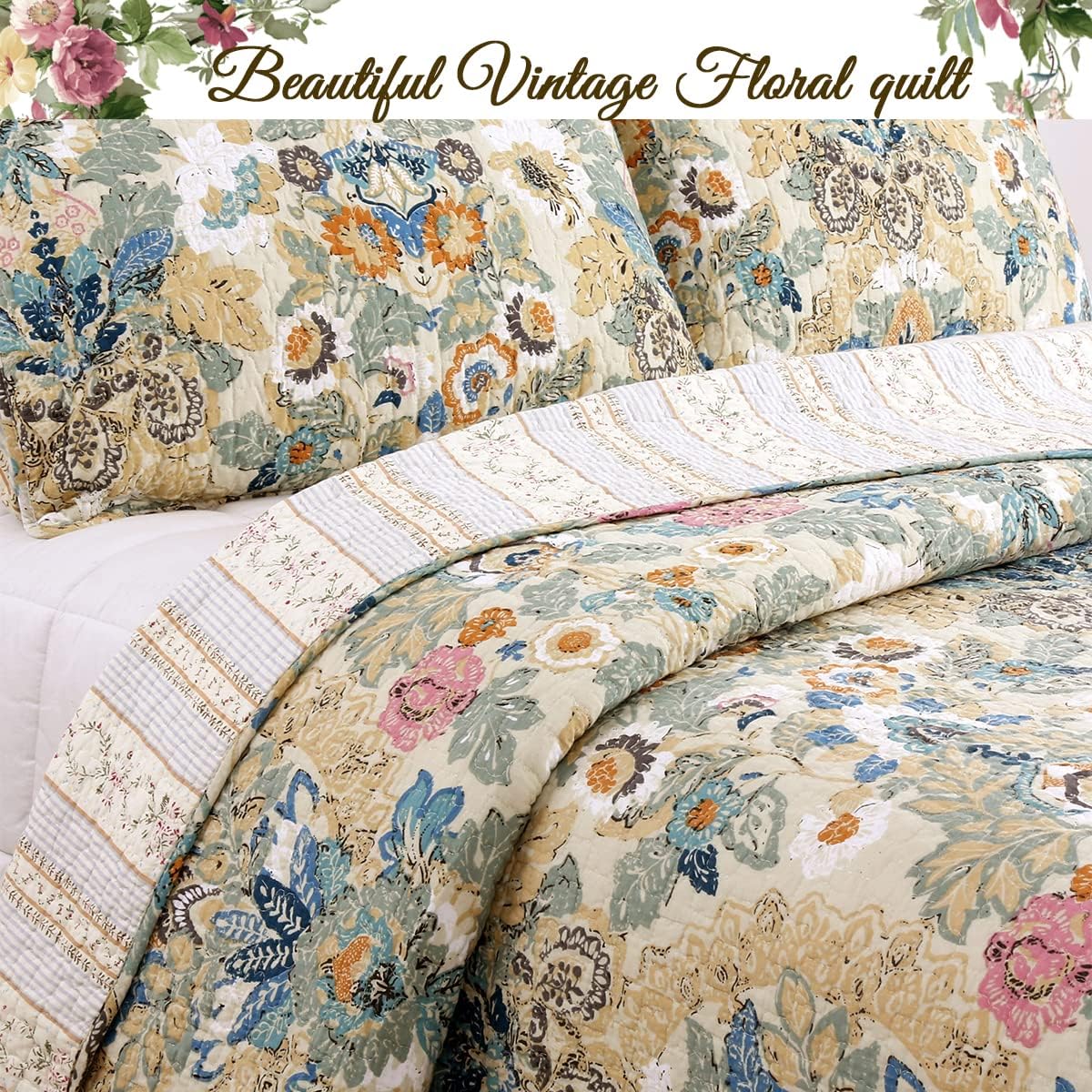 Cozy Line Home Fashions Queen 3 Piece Quilt Set