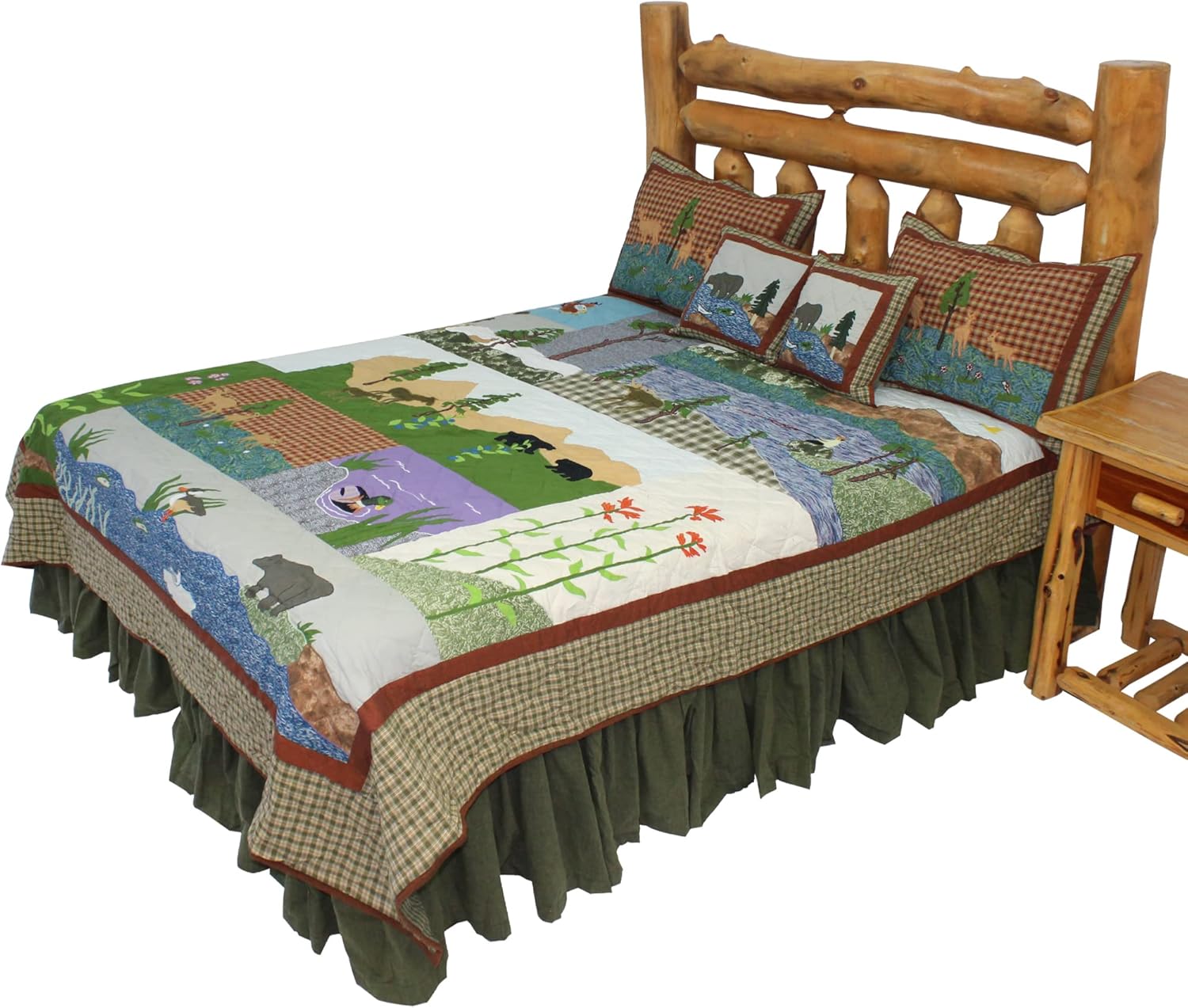 Patch Magic Spring Backwoods Queen Quilt Set 1