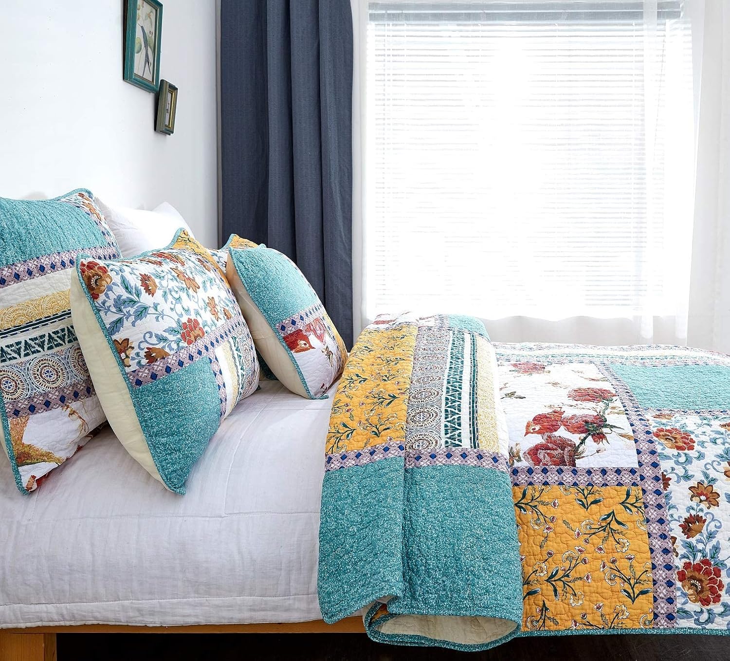 Tache California King Quilt Set with Patchwork Design